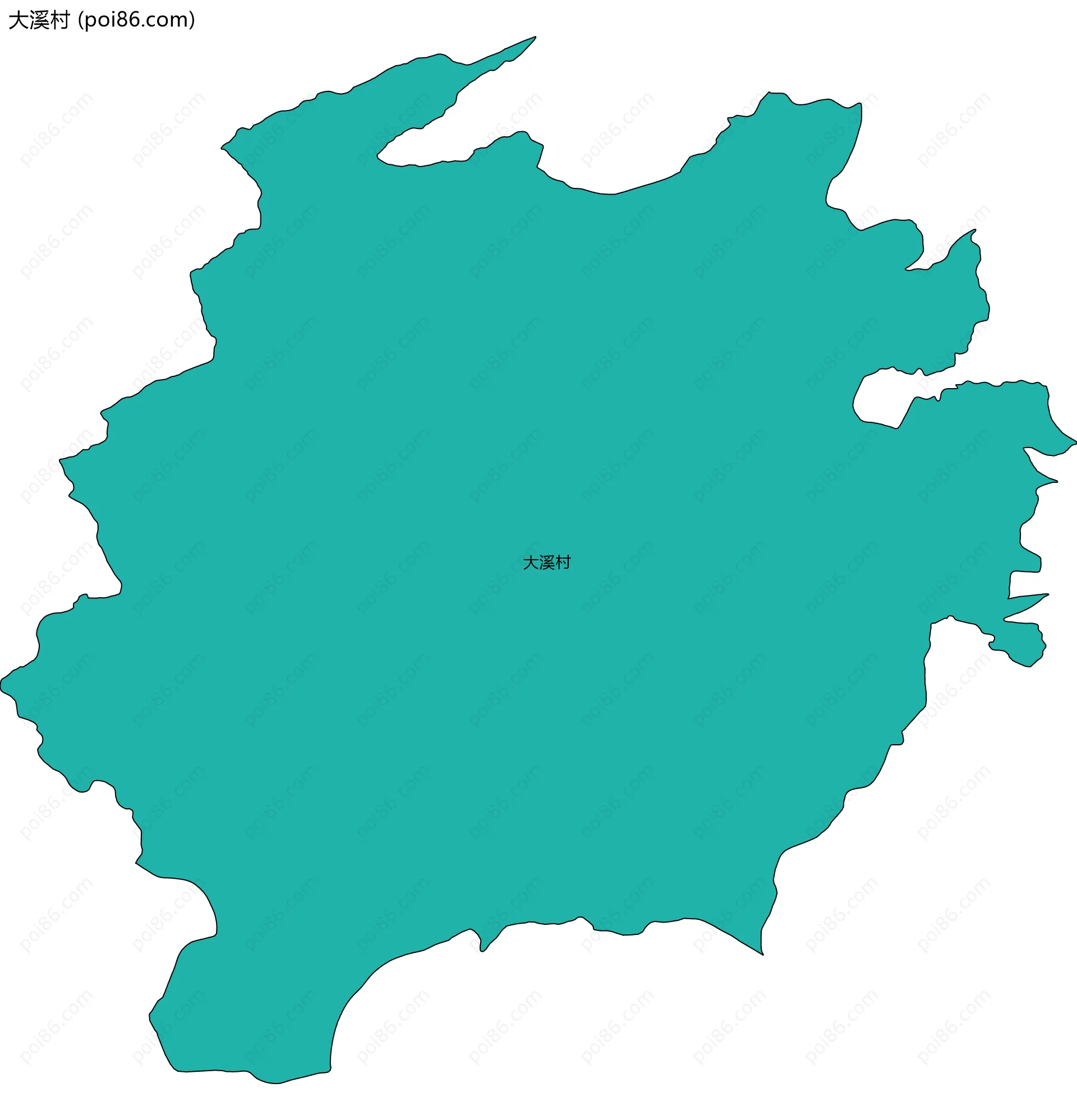 大溪村边界地图