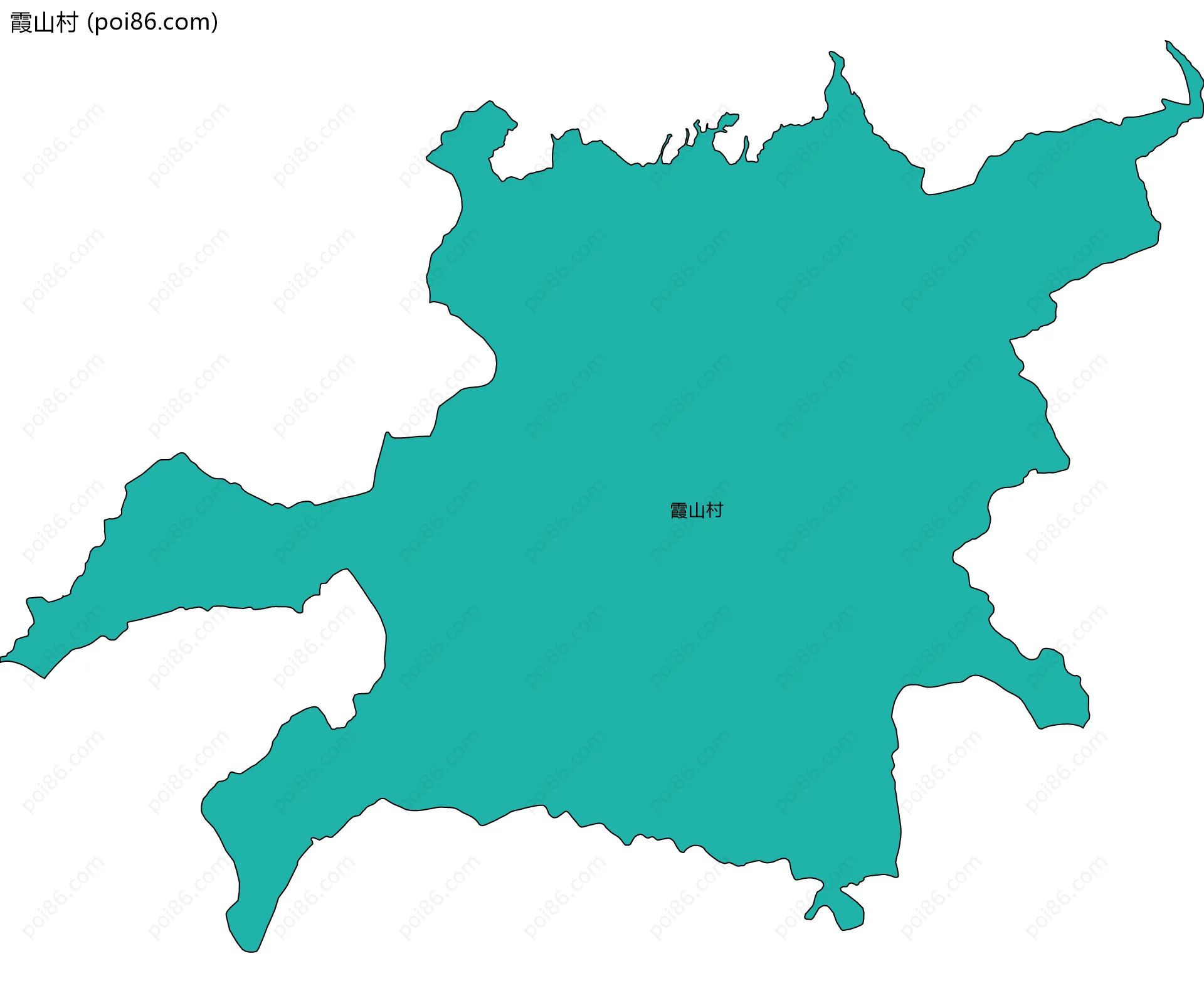 霞山村边界地图