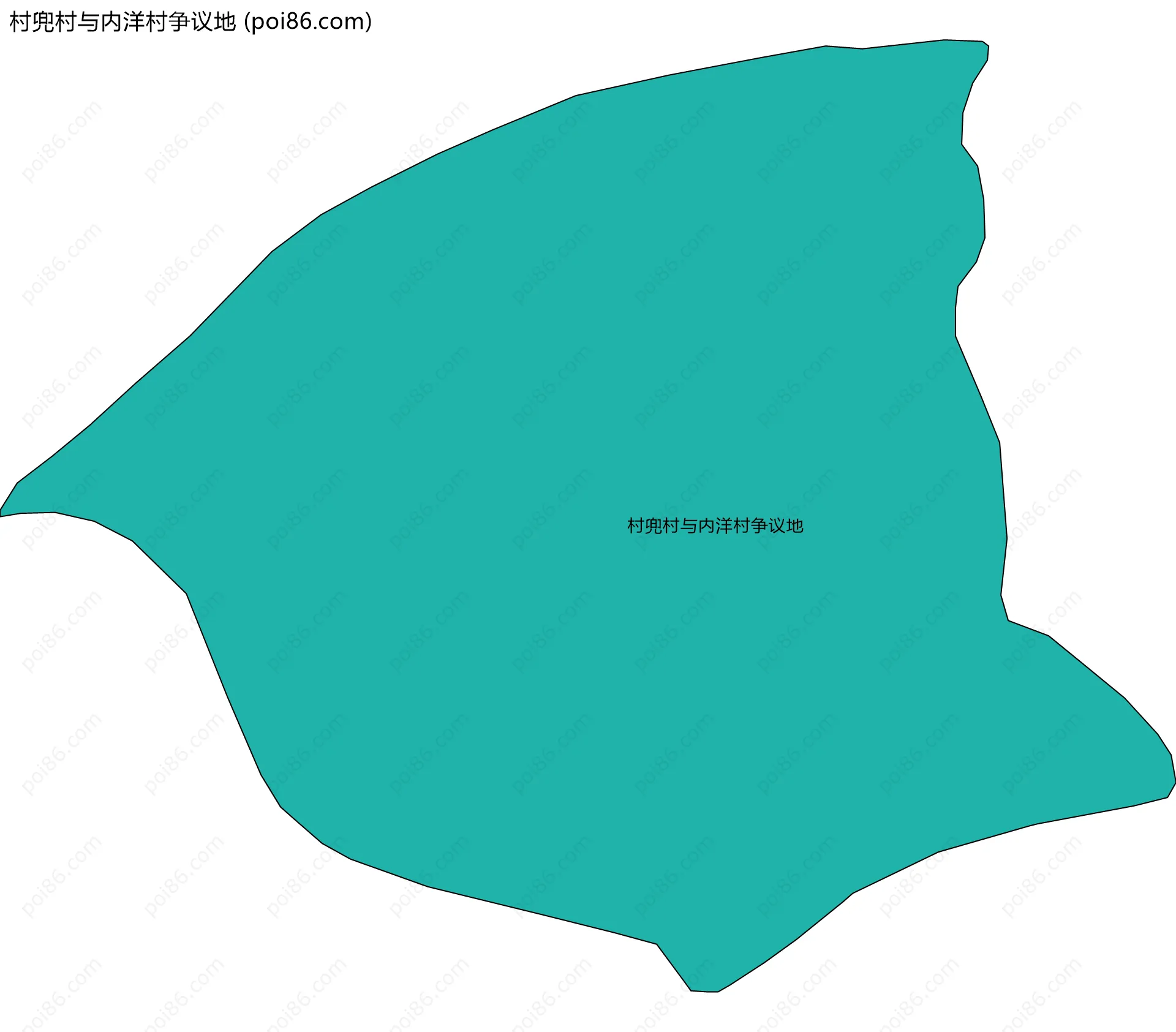 村兜村与内洋村争议地边界地图