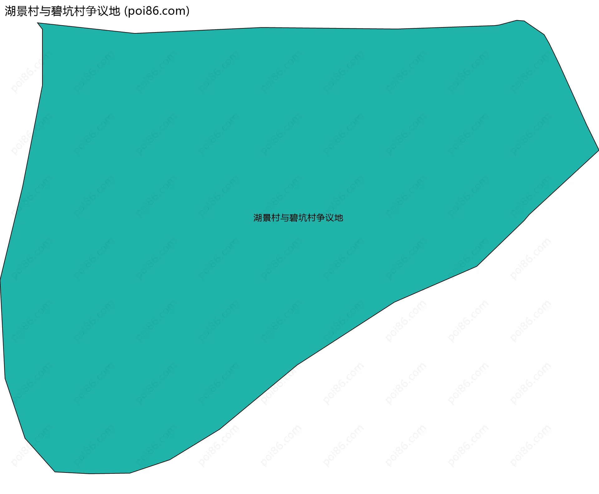 湖景村与碧坑村争议地边界地图