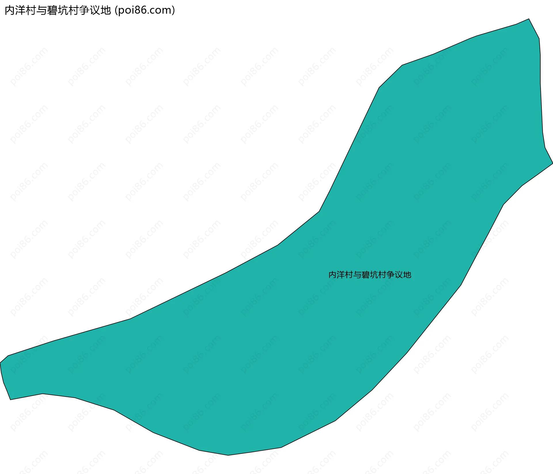 内洋村与碧坑村争议地边界地图