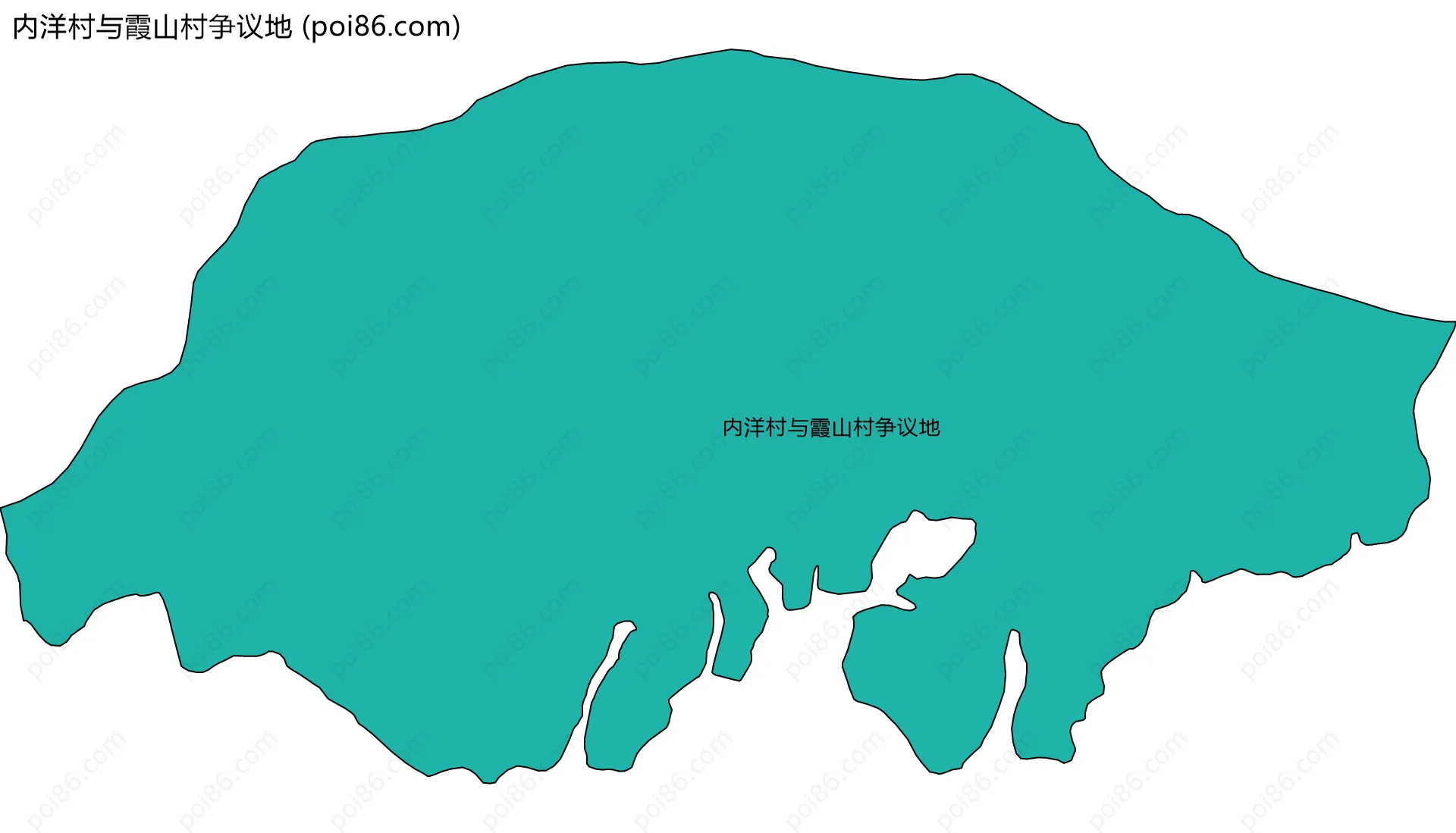 内洋村与霞山村争议地边界地图
