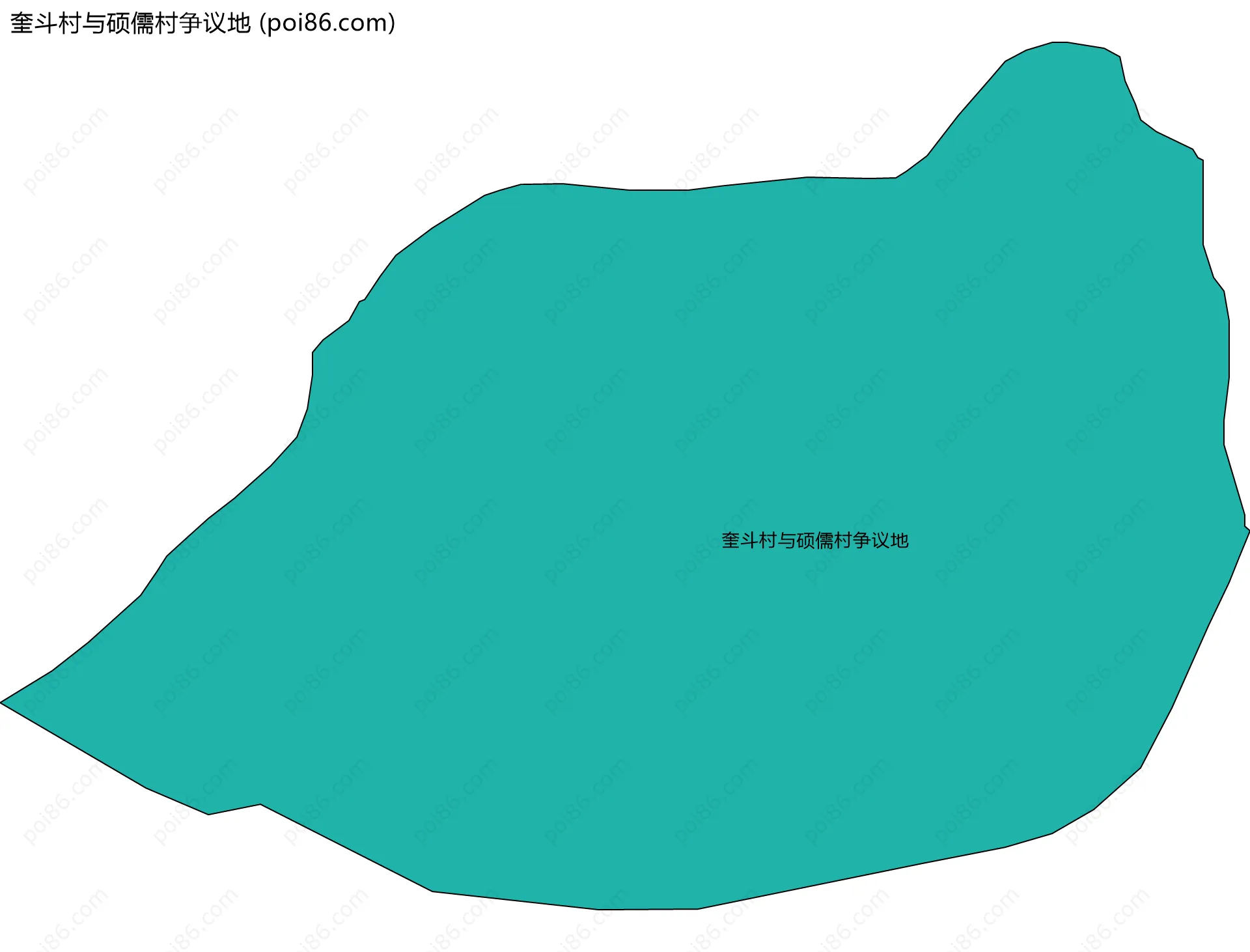 奎斗村与硕儒村争议地边界地图