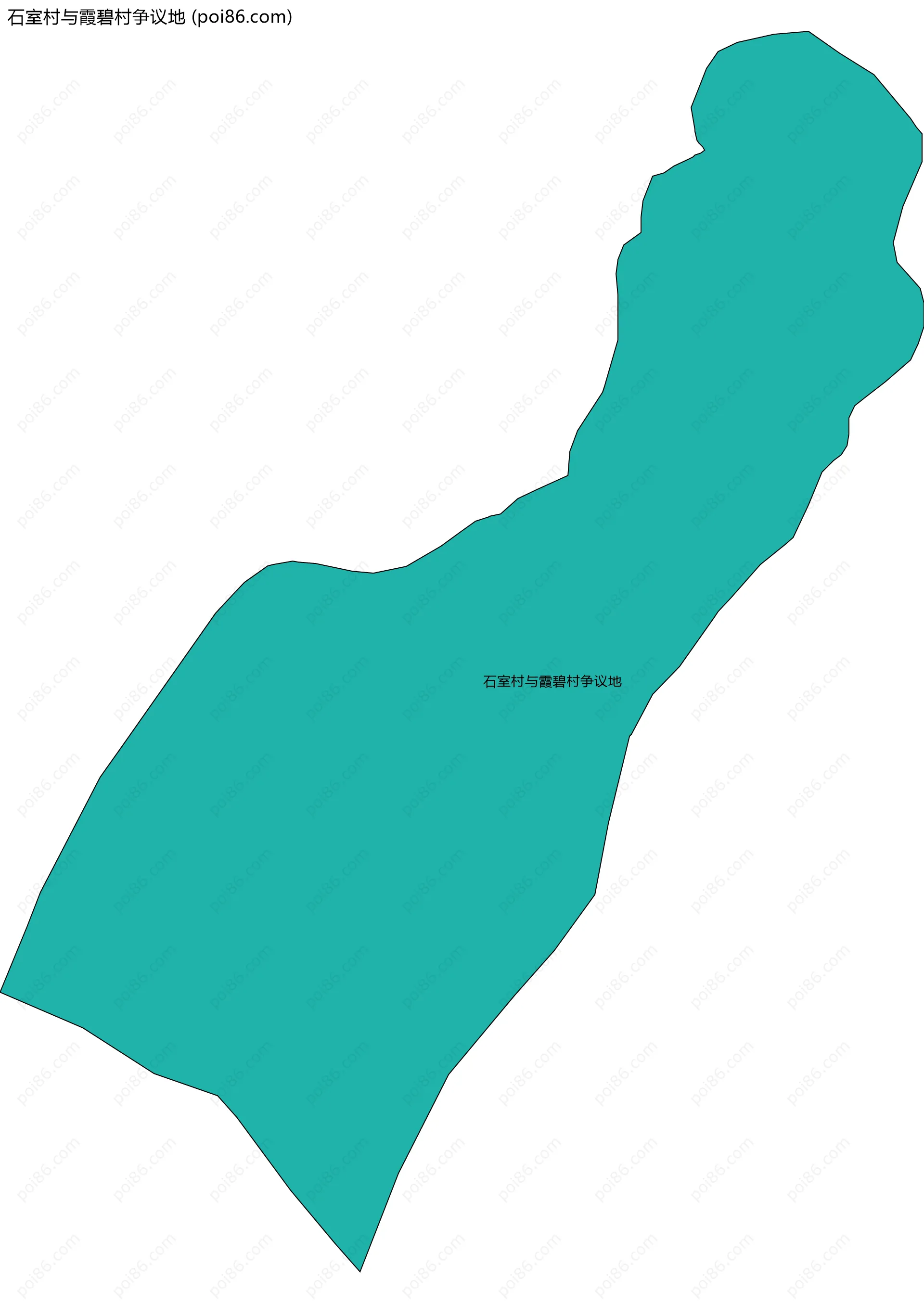 石室村与霞碧村争议地边界地图