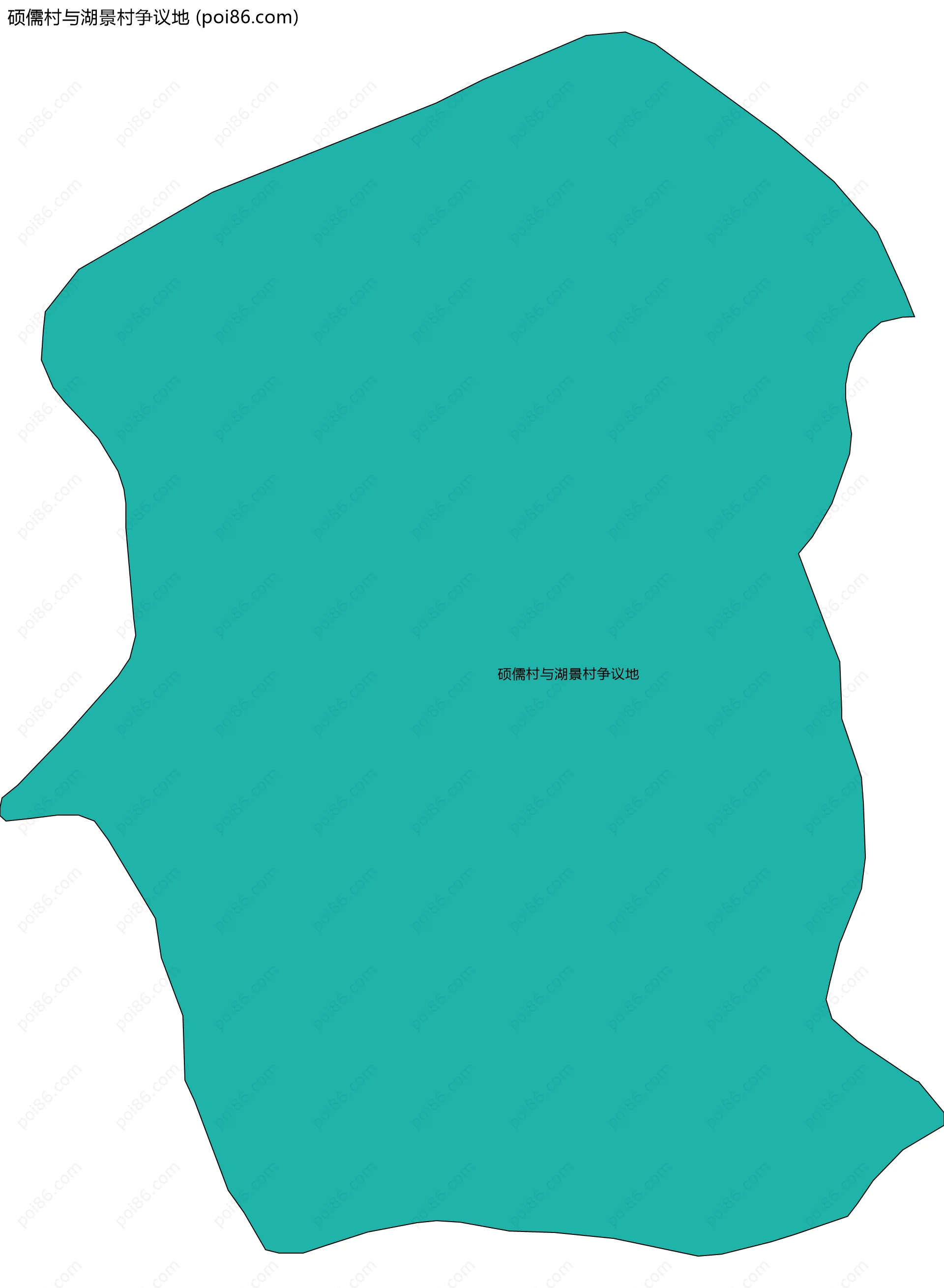 硕儒村与湖景村争议地边界地图