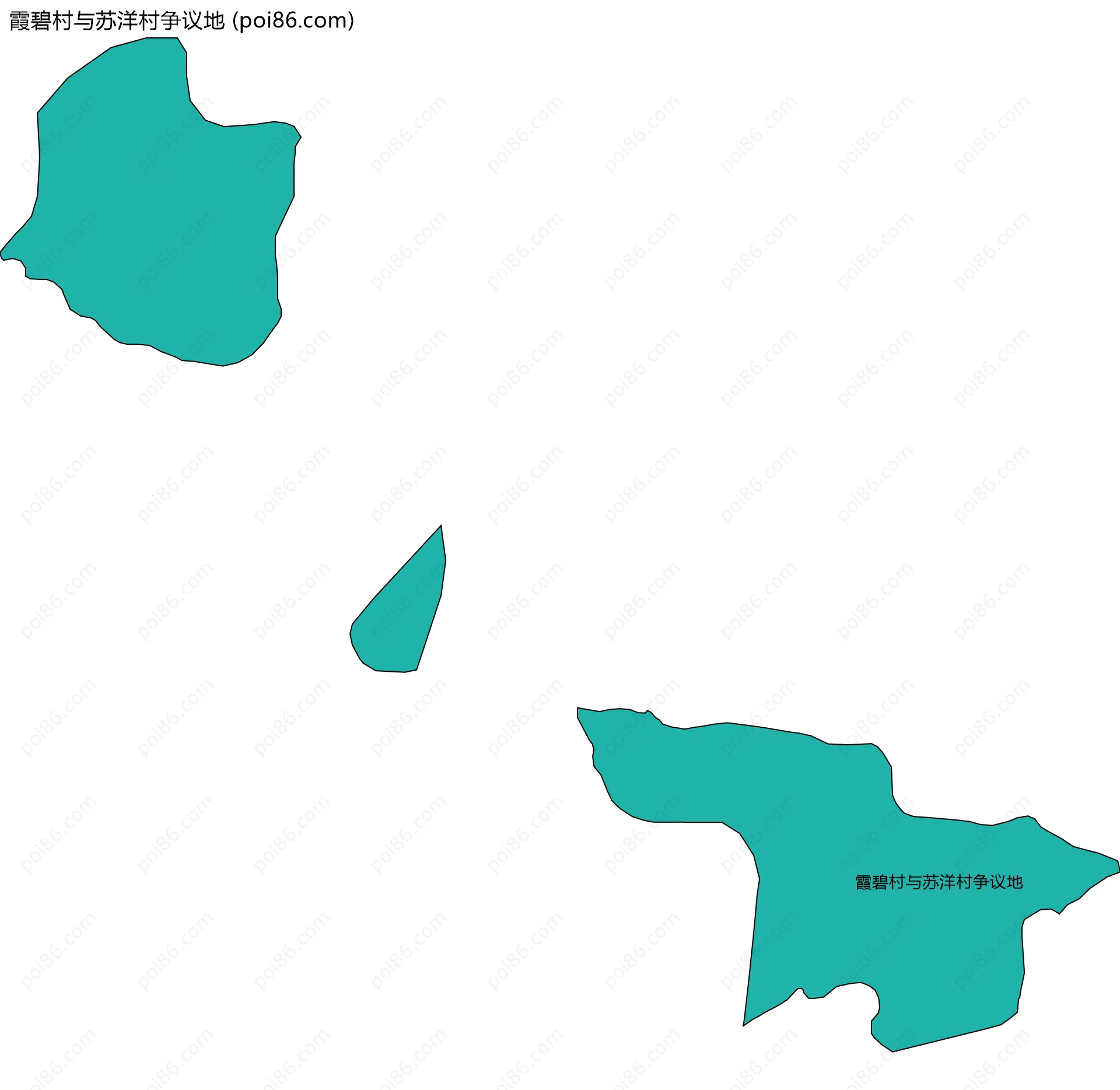 霞碧村与苏洋村争议地边界地图