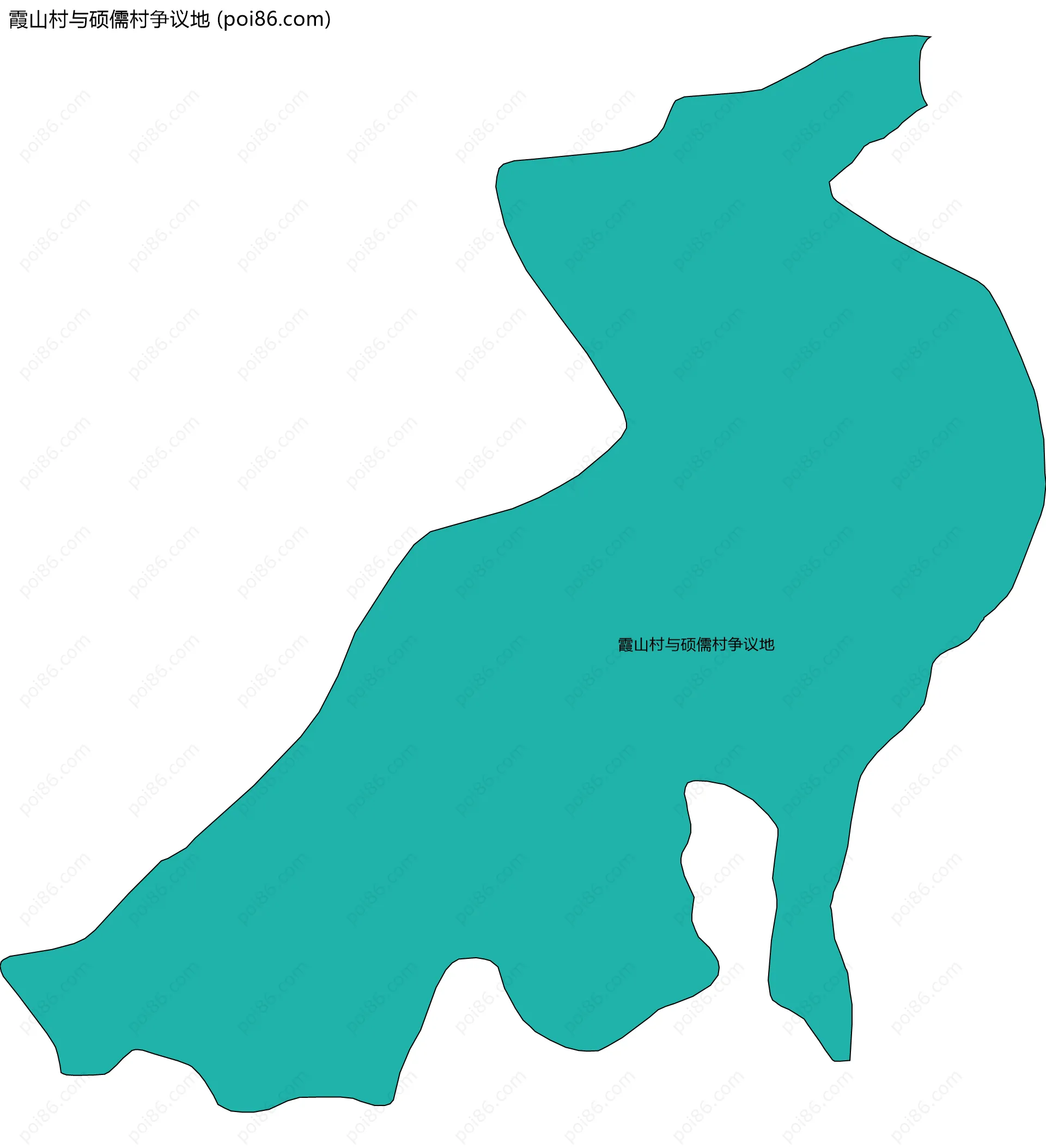 霞山村与硕儒村争议地边界地图