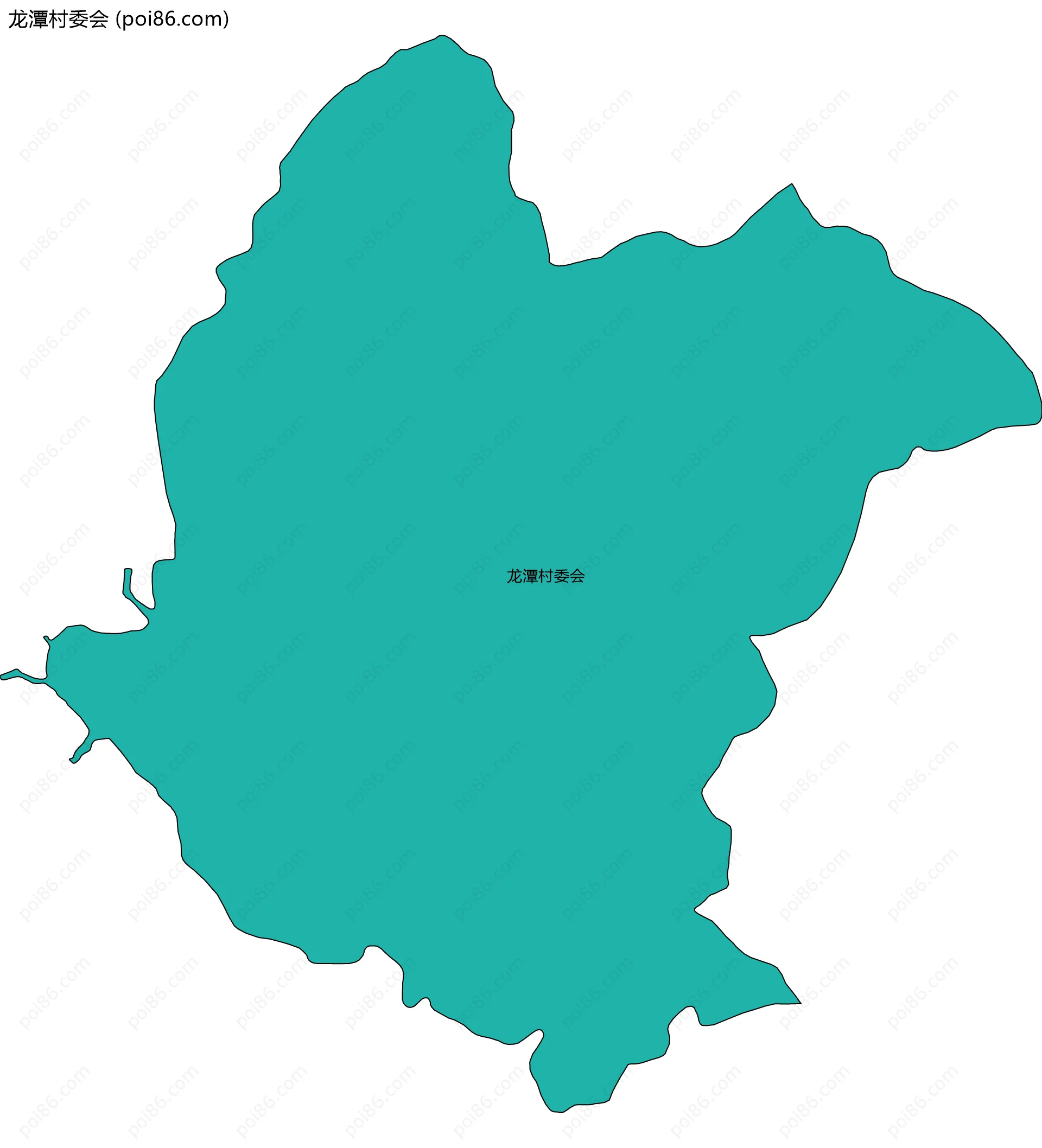 龙潭村委会边界地图