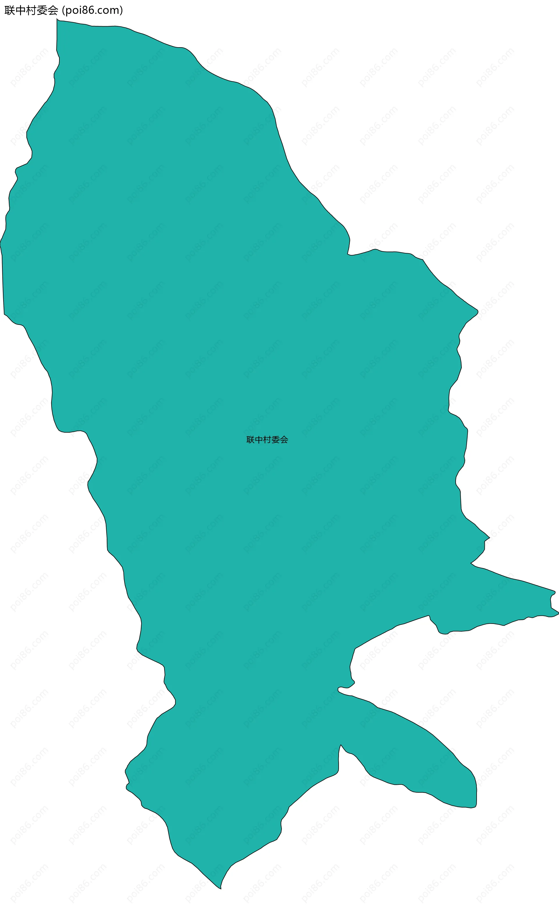 联中村委会边界地图