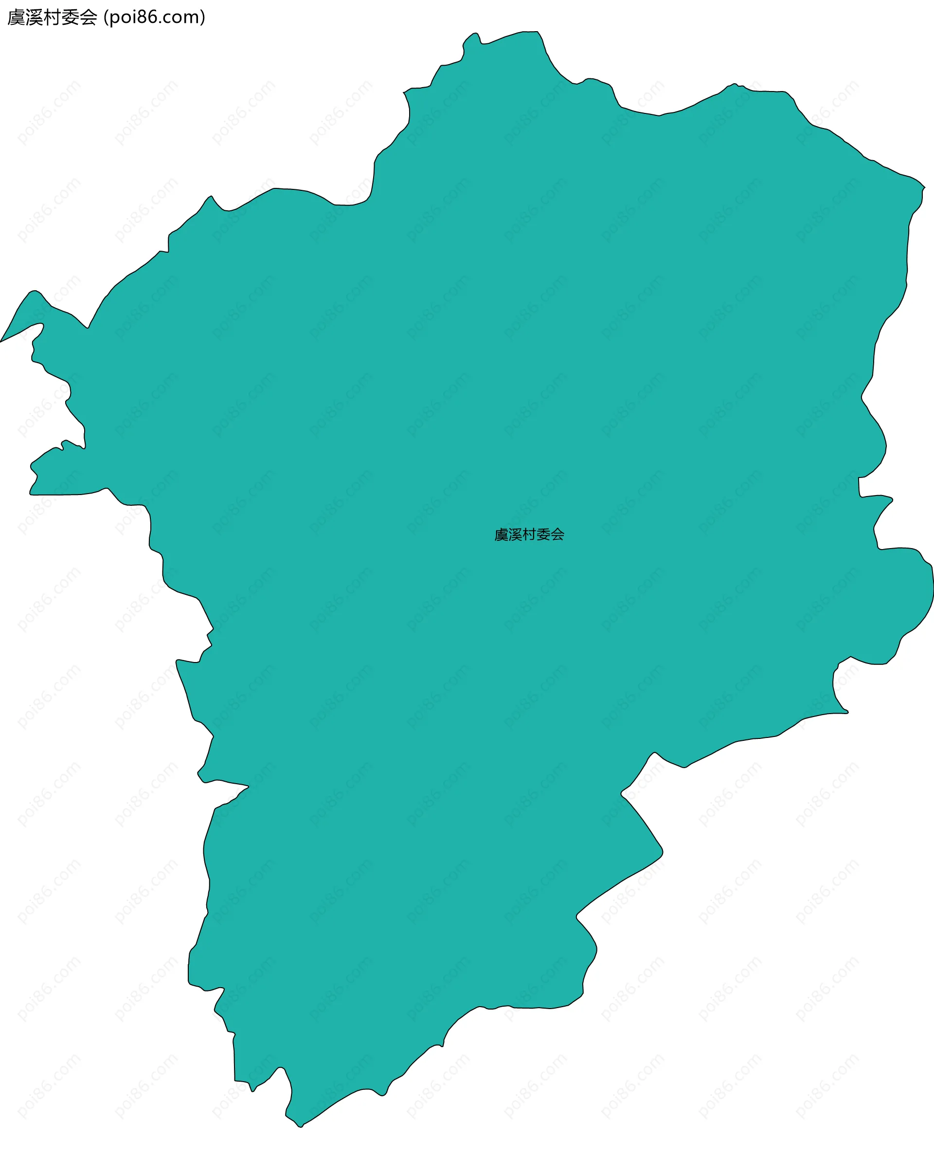 虞溪村委会边界地图