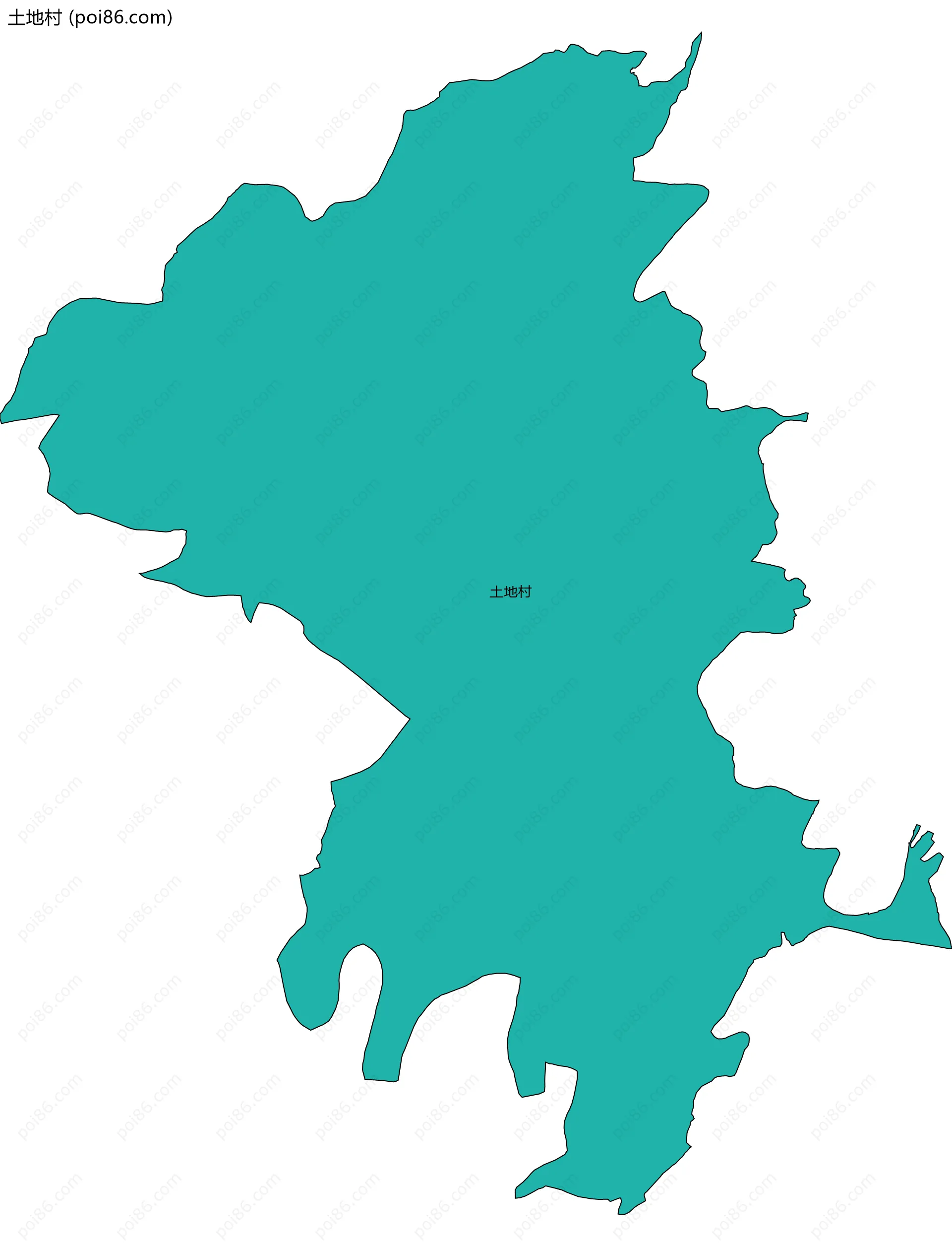 土地村边界地图