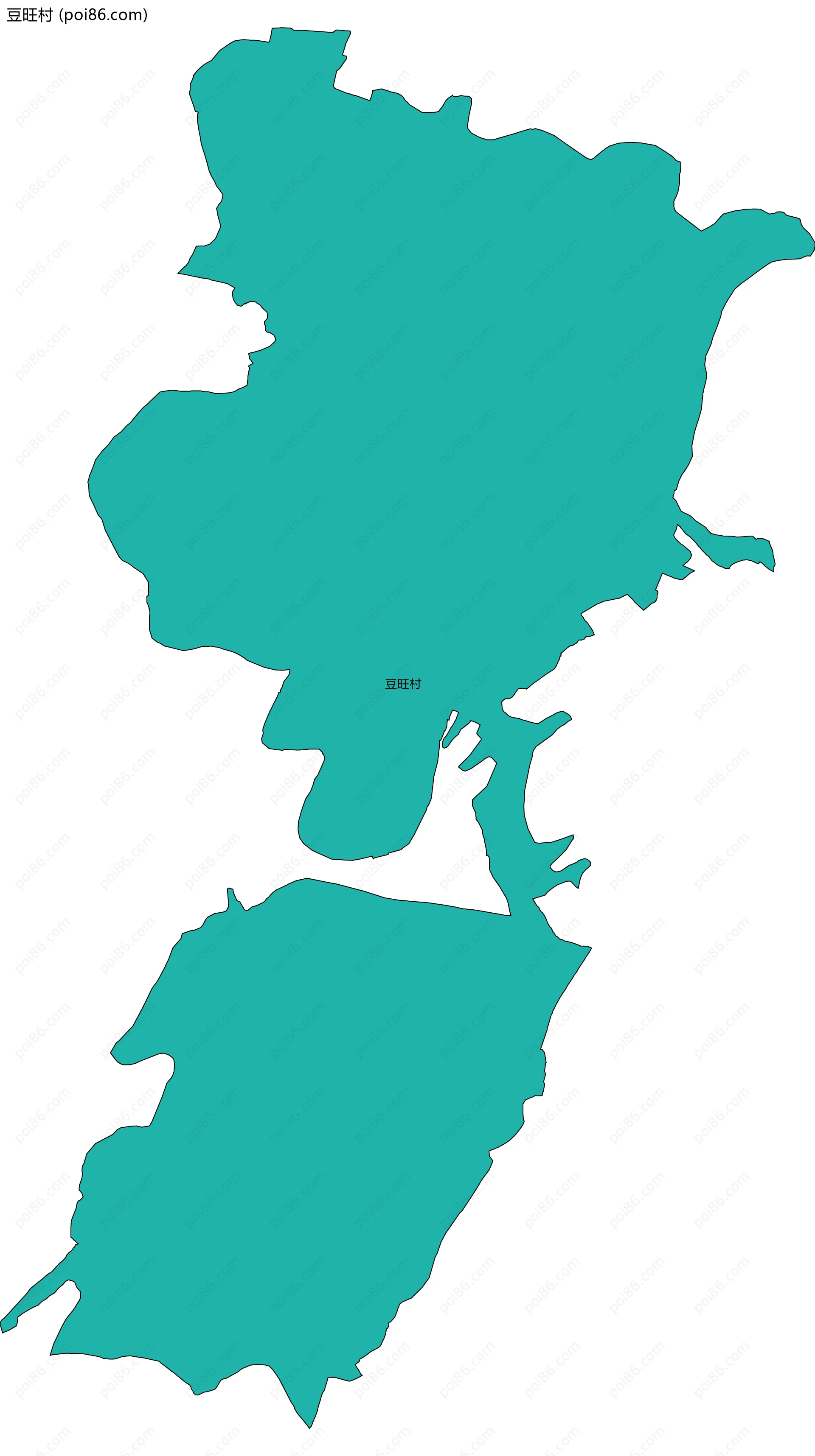 豆旺村边界地图