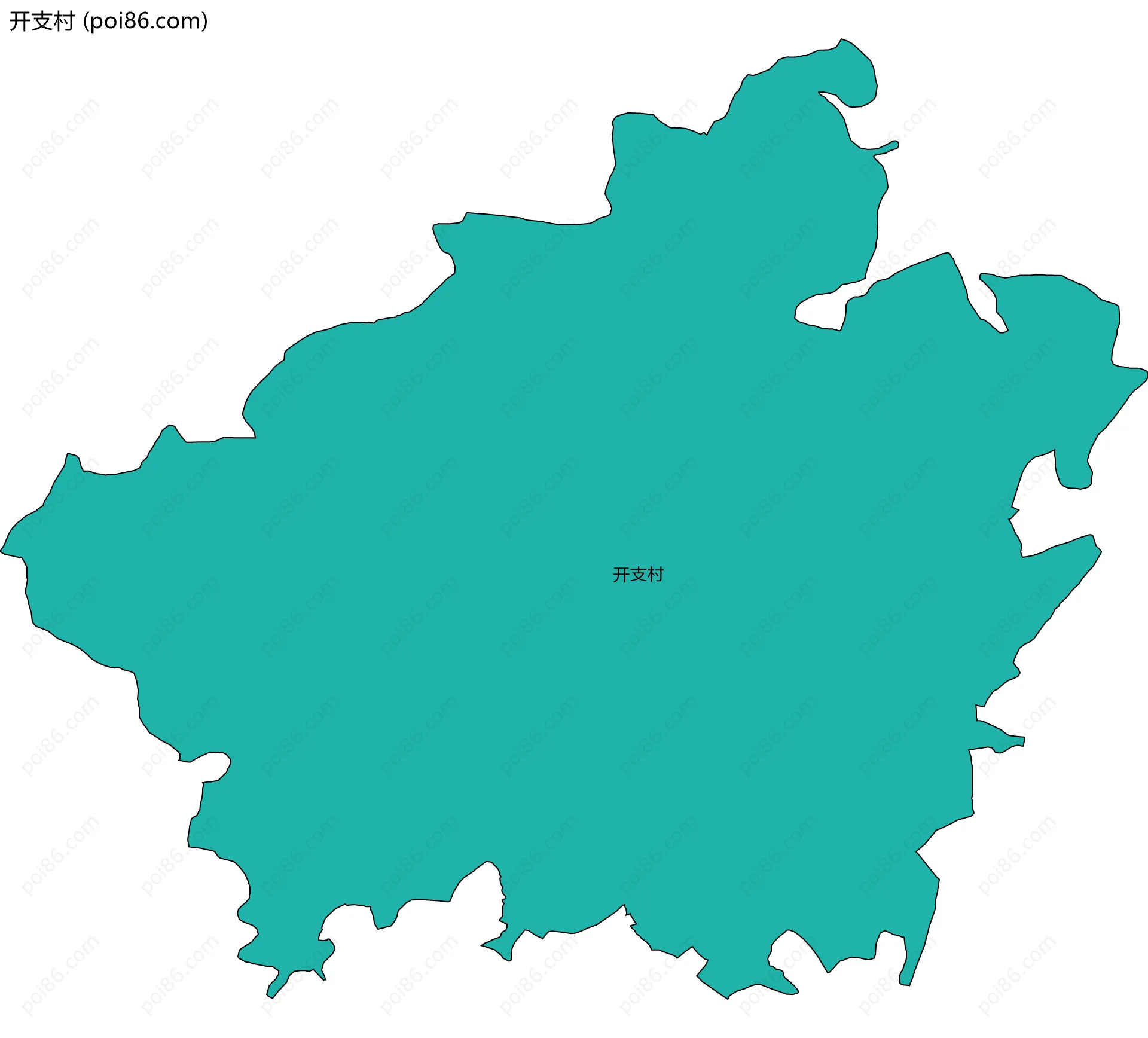 开支村边界地图