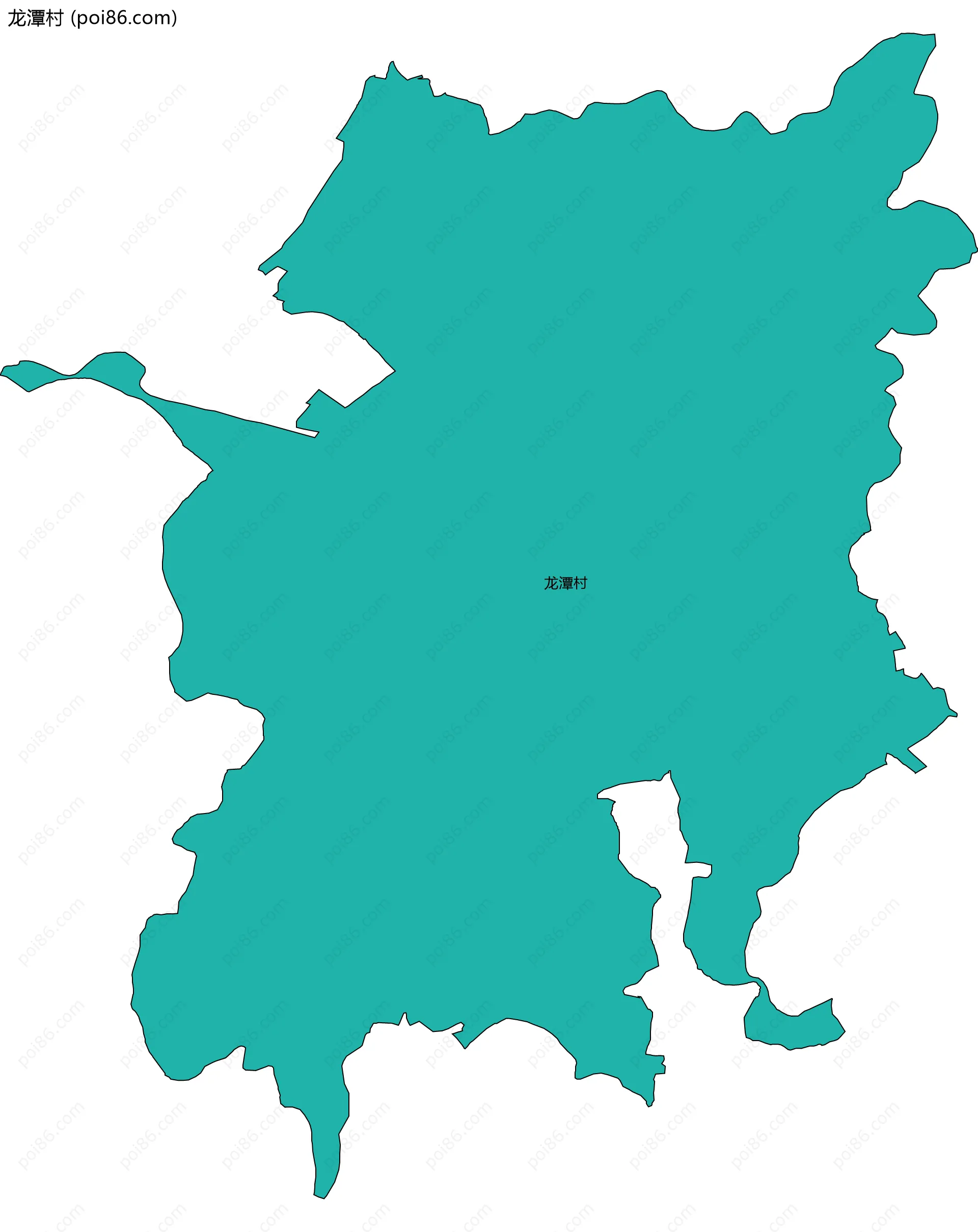 龙潭村边界地图