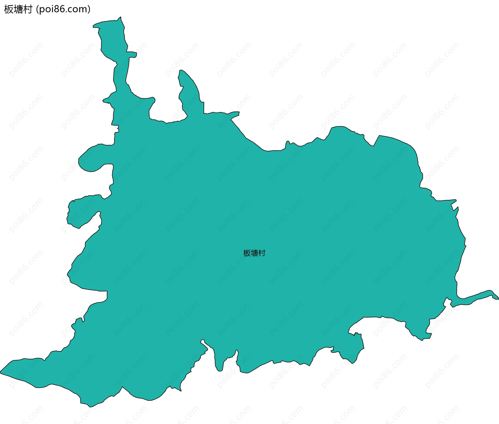 板塘村边界地图