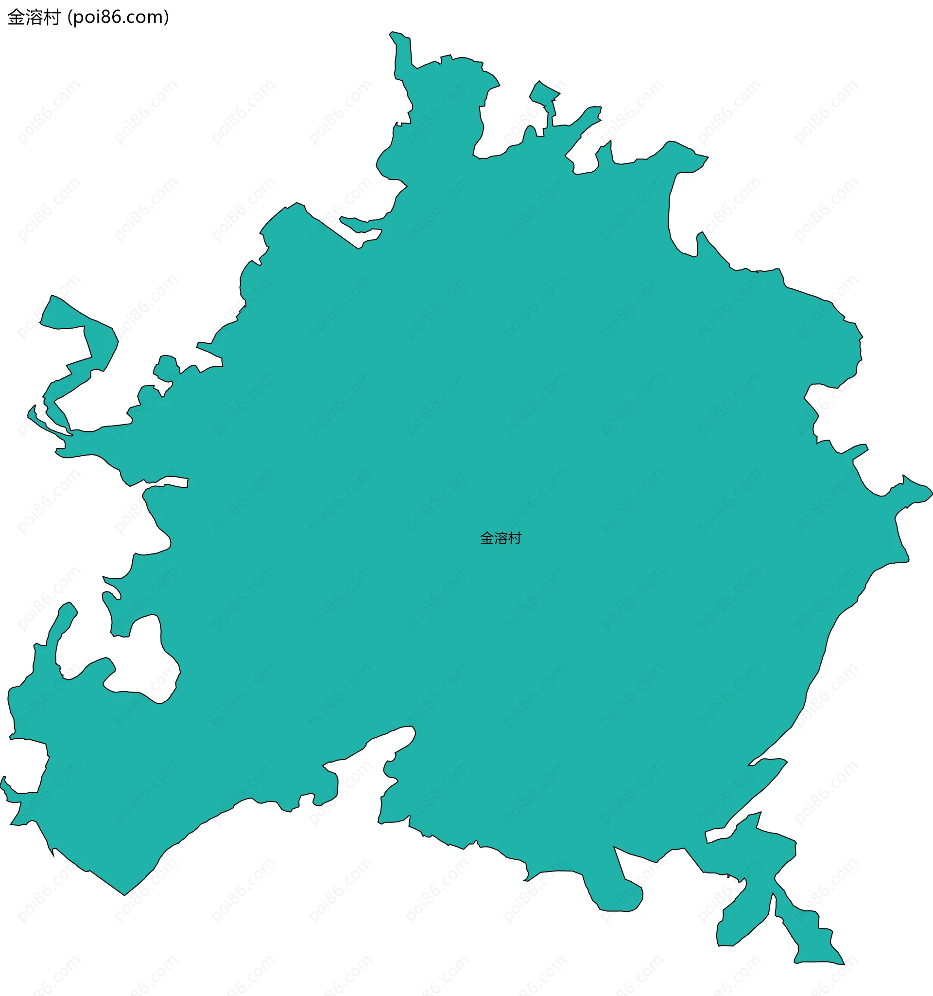 金溶村边界地图