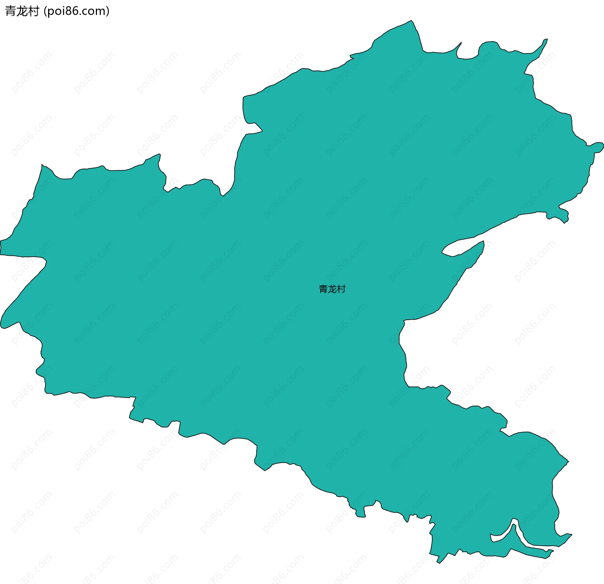青龙村边界地图