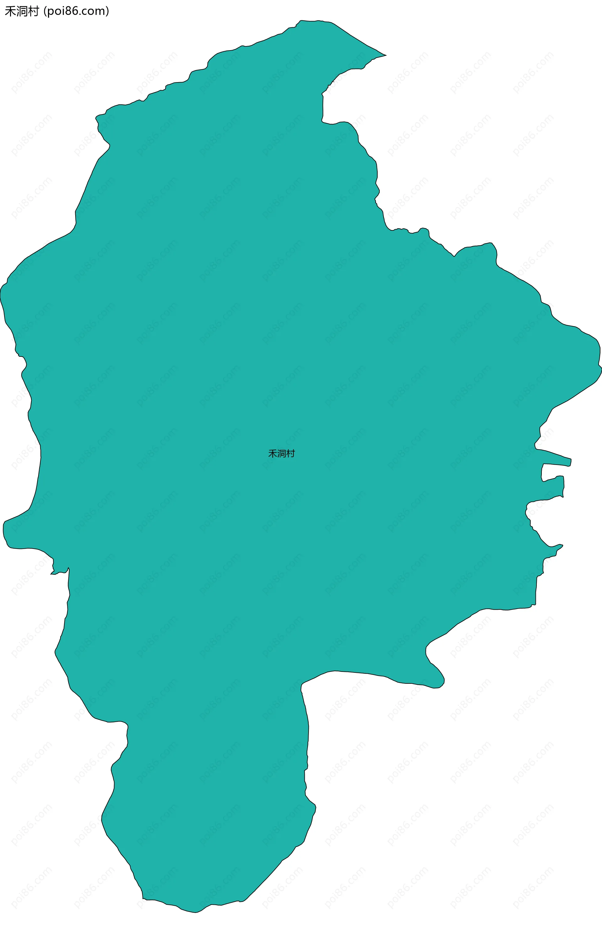 禾洞村边界地图