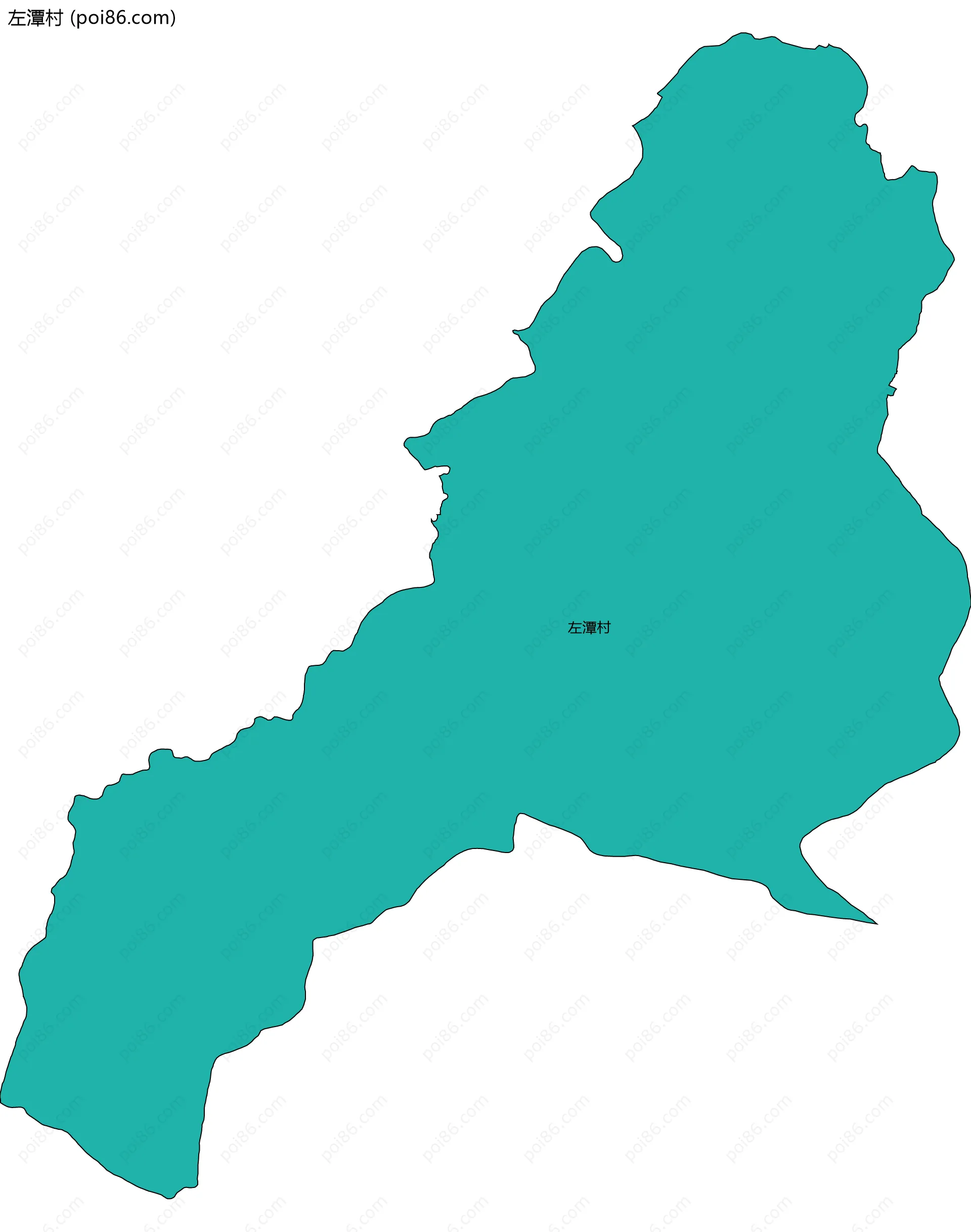 左潭村边界地图