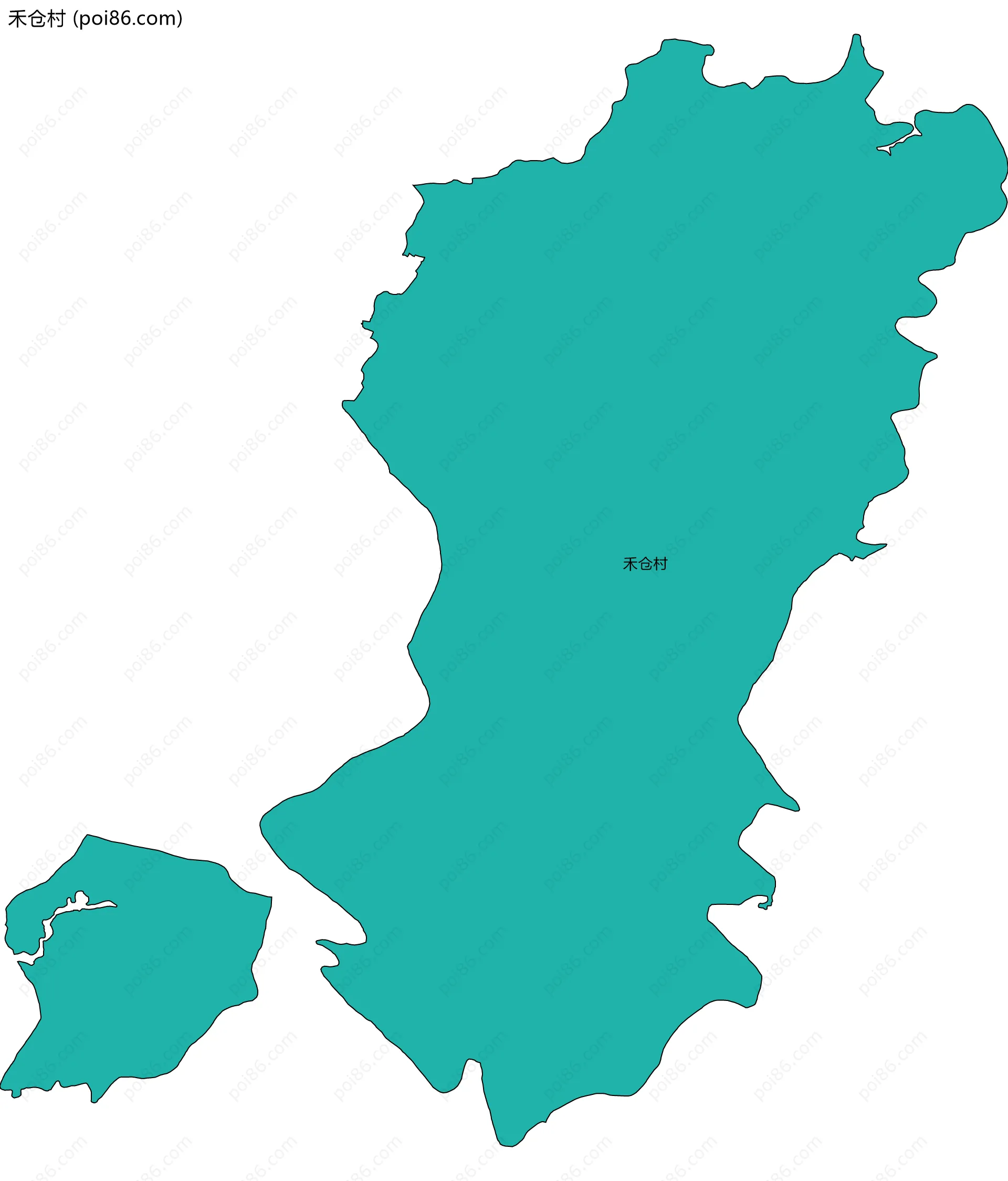 禾仓村边界地图