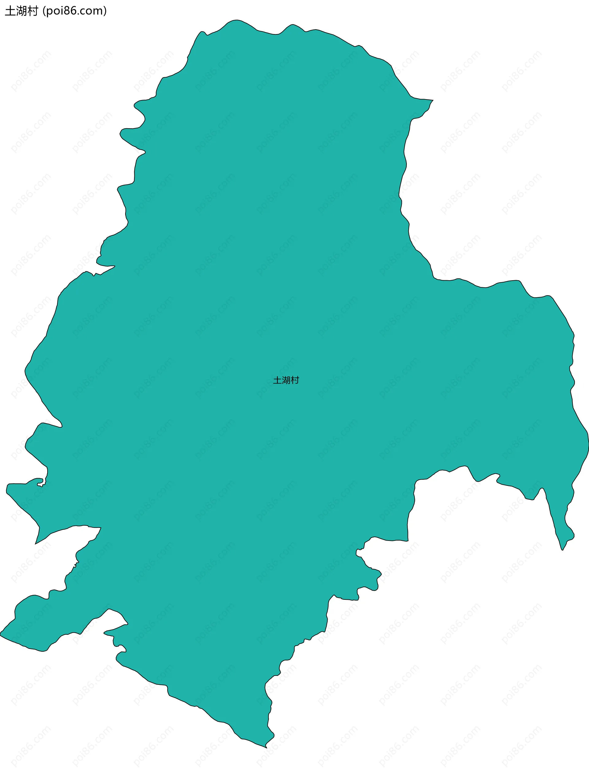 土湖村边界地图