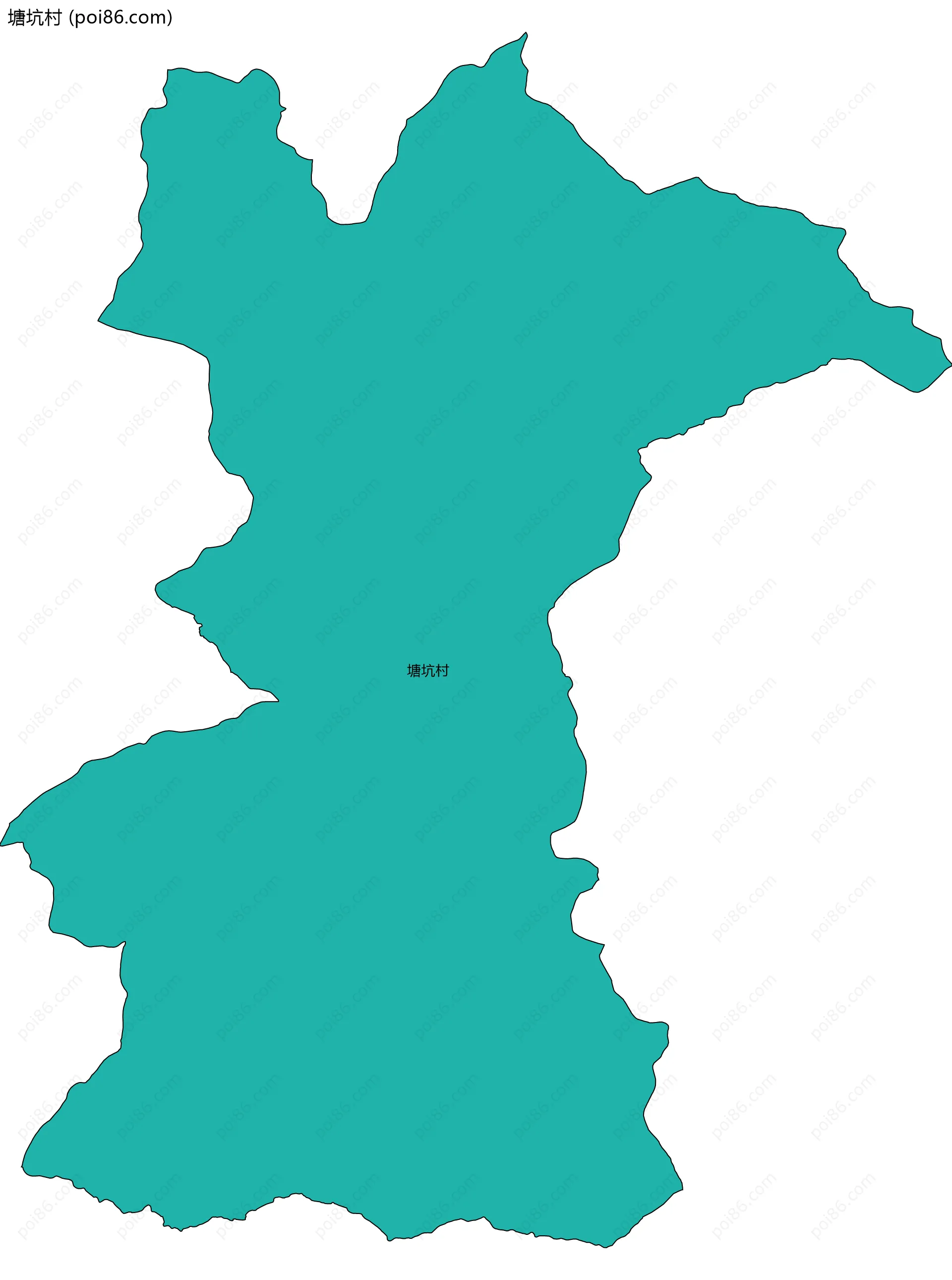 塘坑村边界地图