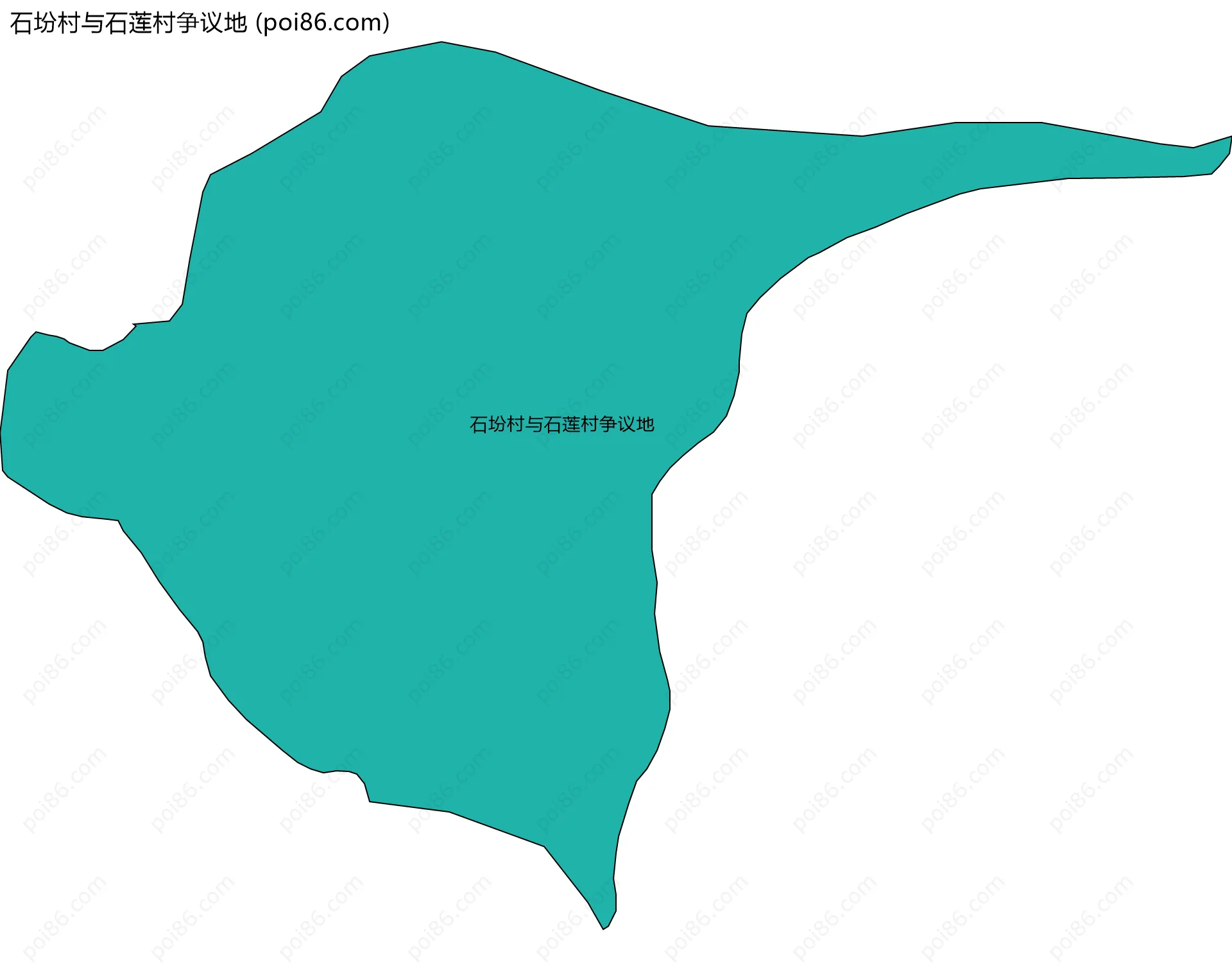 石坋村与石莲村争议地边界地图