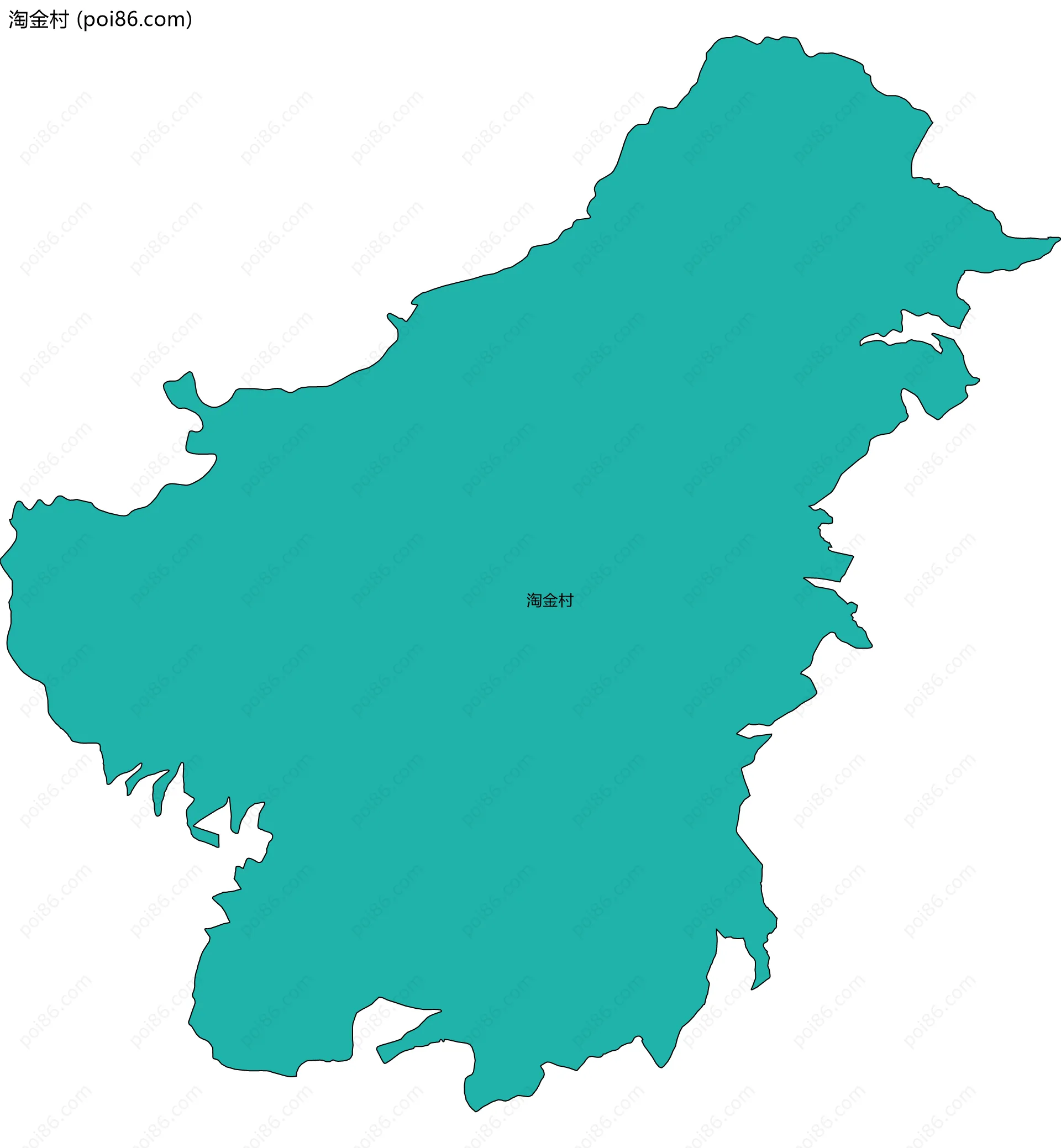 淘金村边界地图