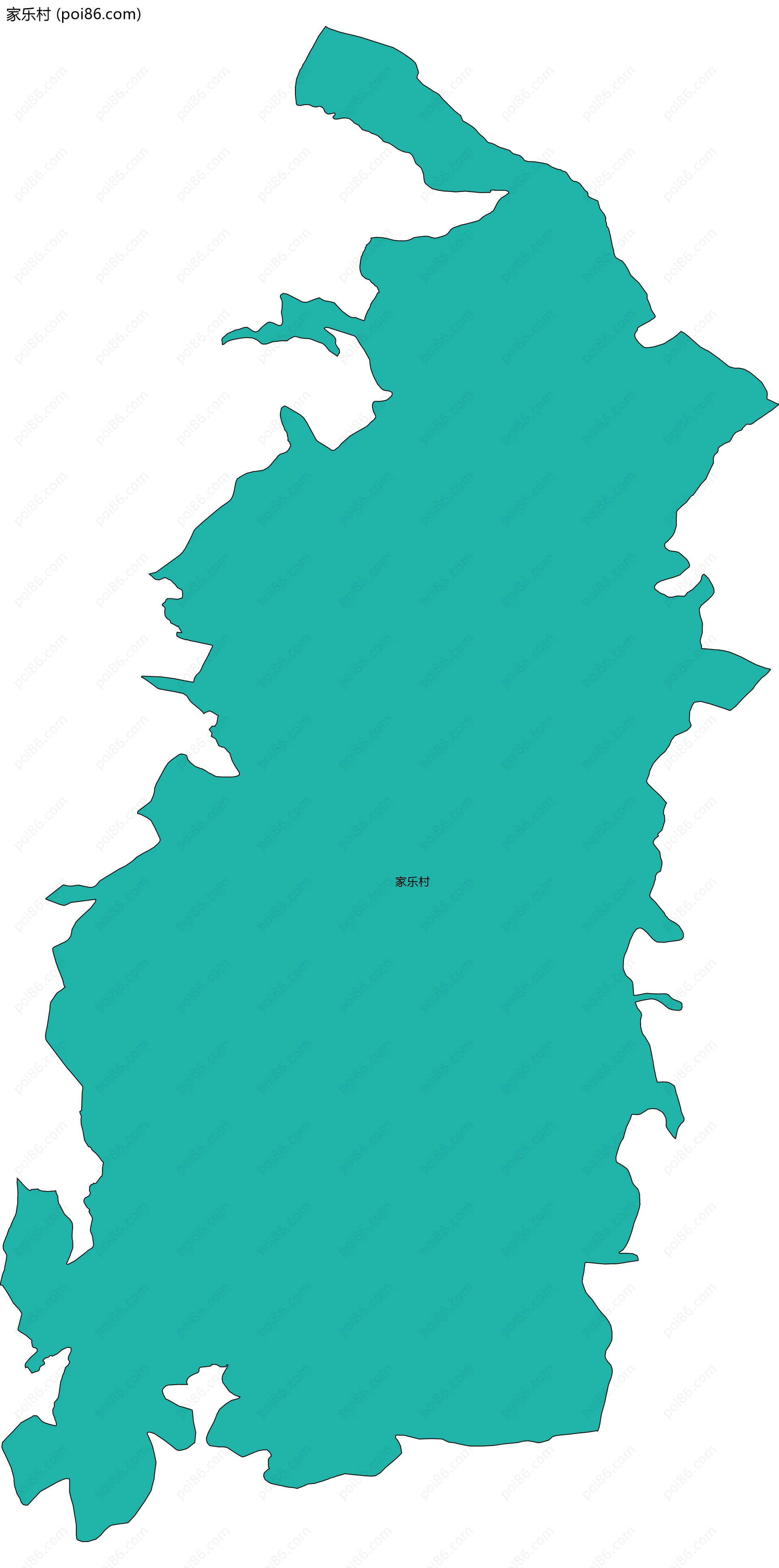 家乐村边界地图