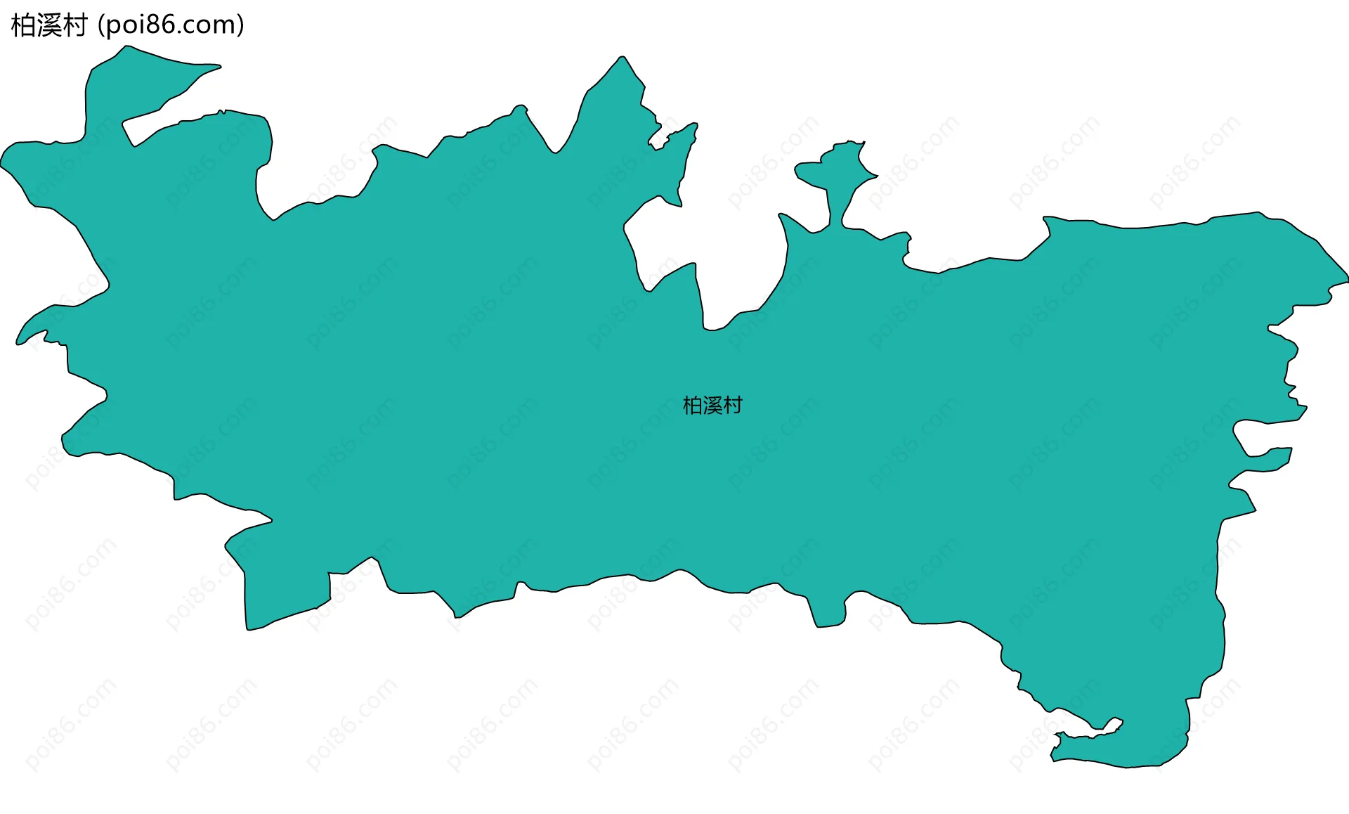 柏溪村边界地图