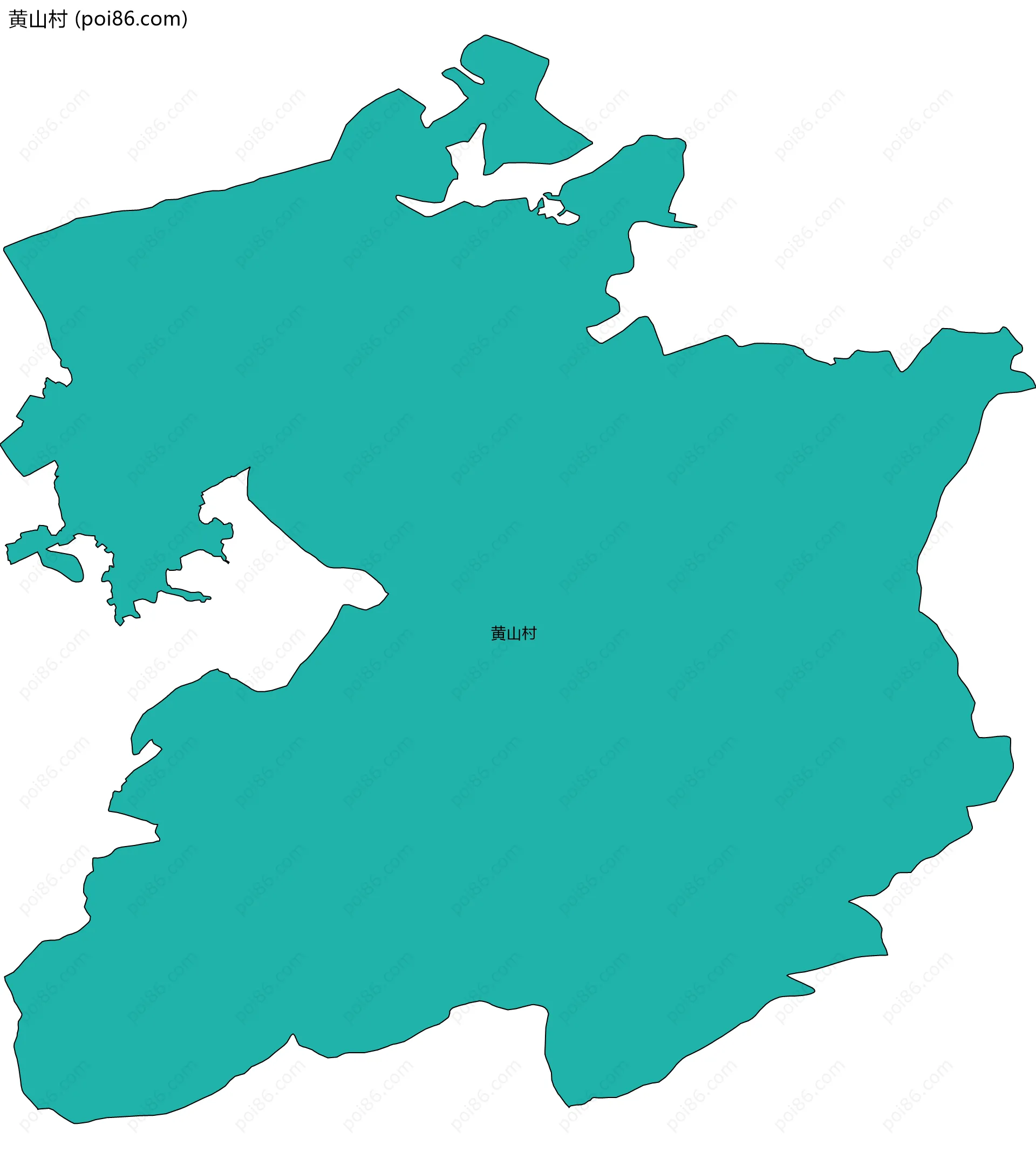 黄山村边界地图