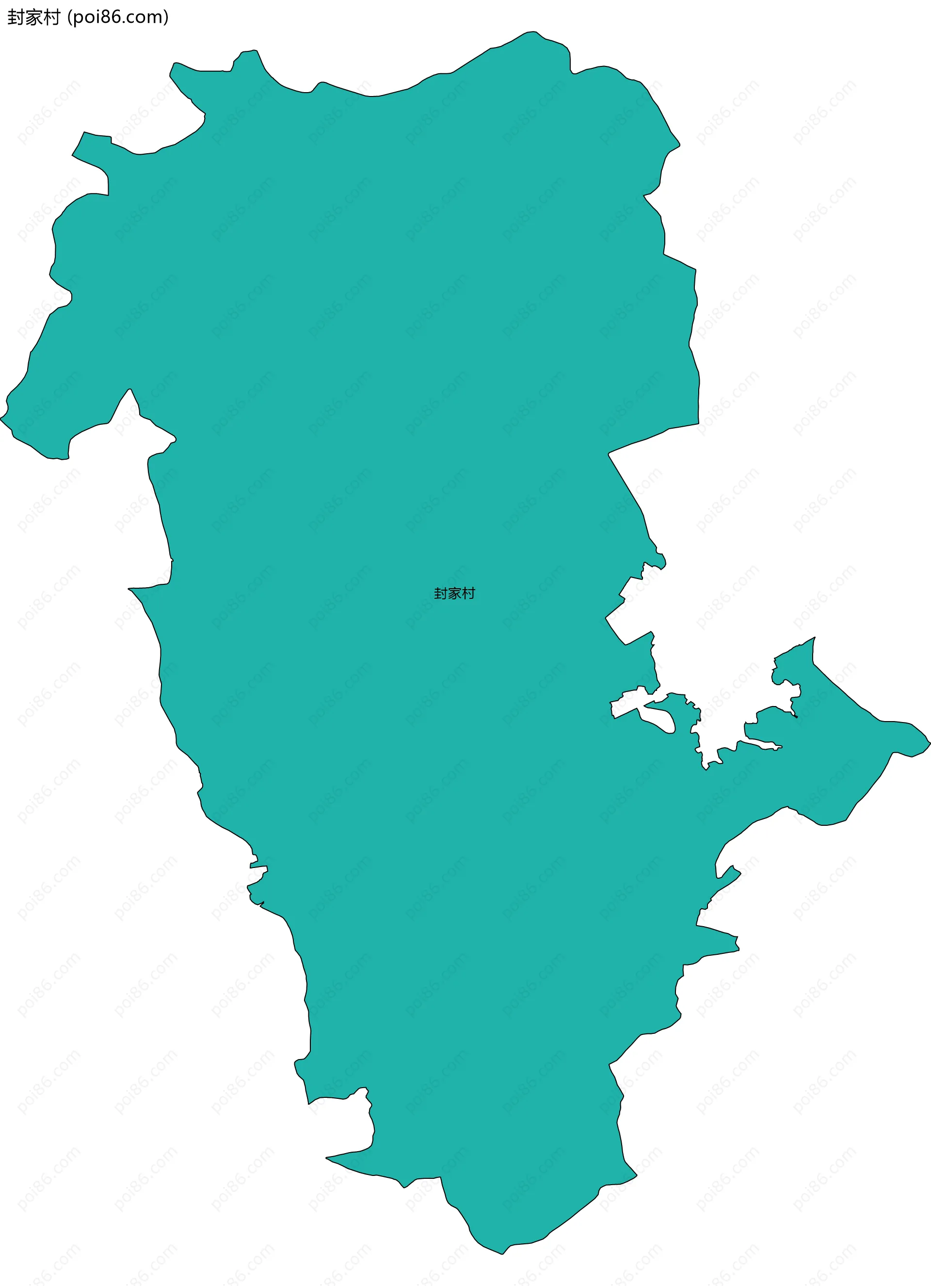 封家村边界地图