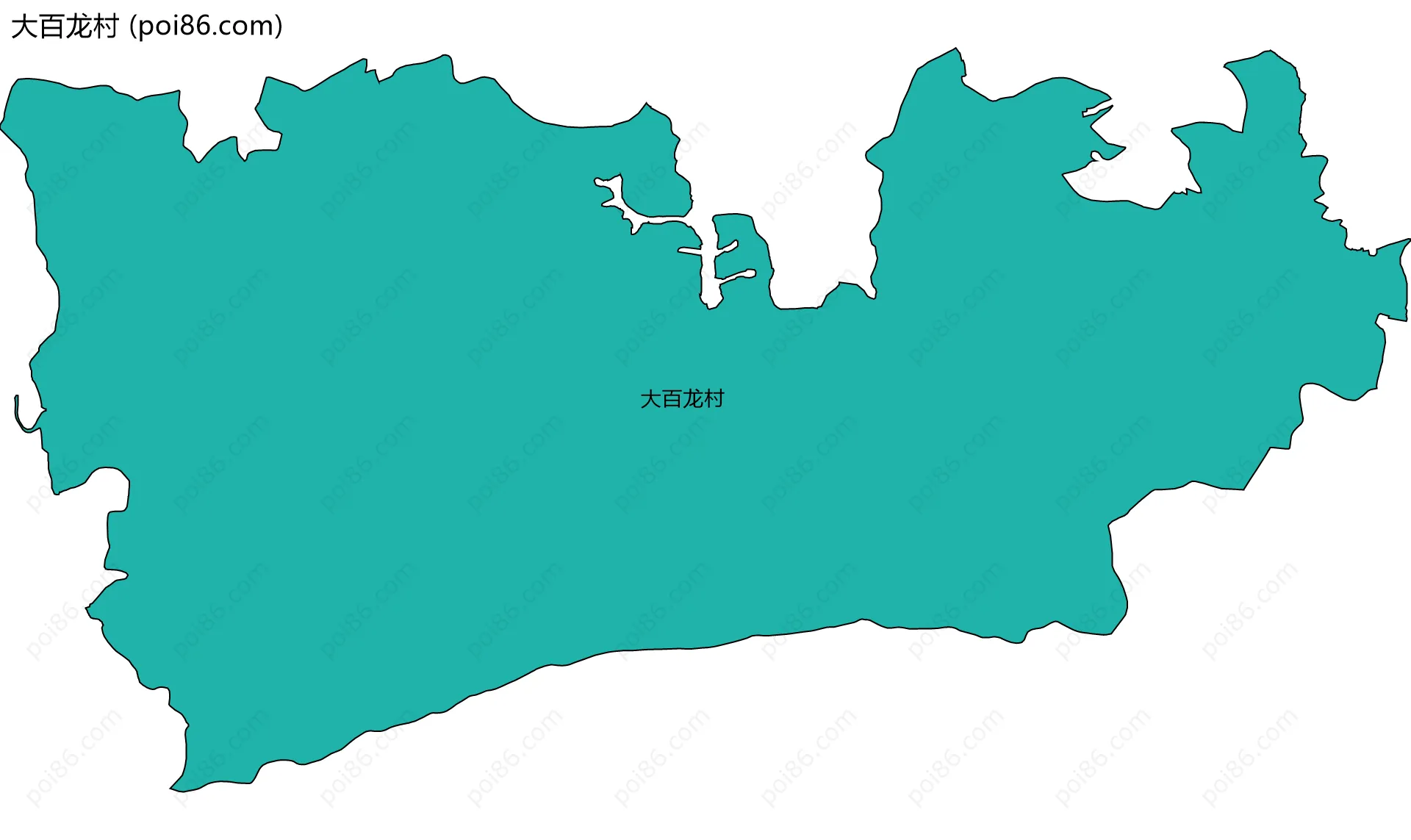 大百龙村边界地图