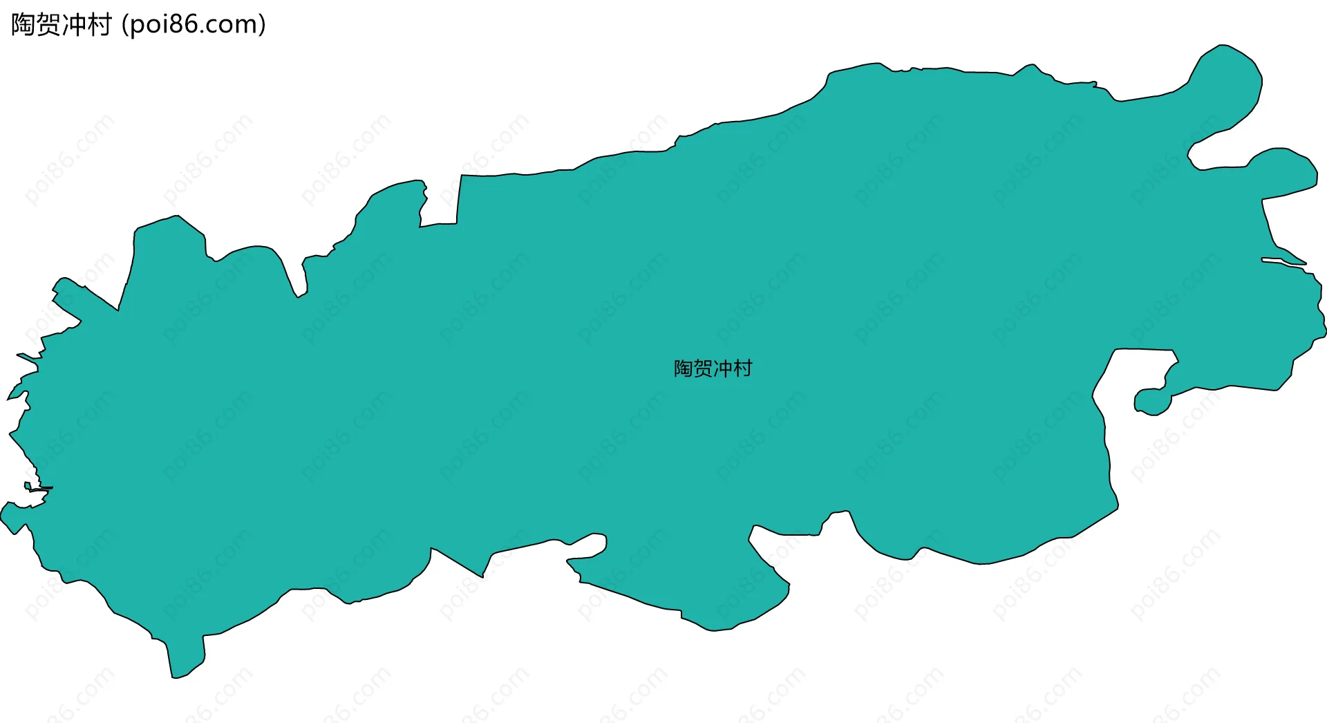 陶贺冲村边界地图