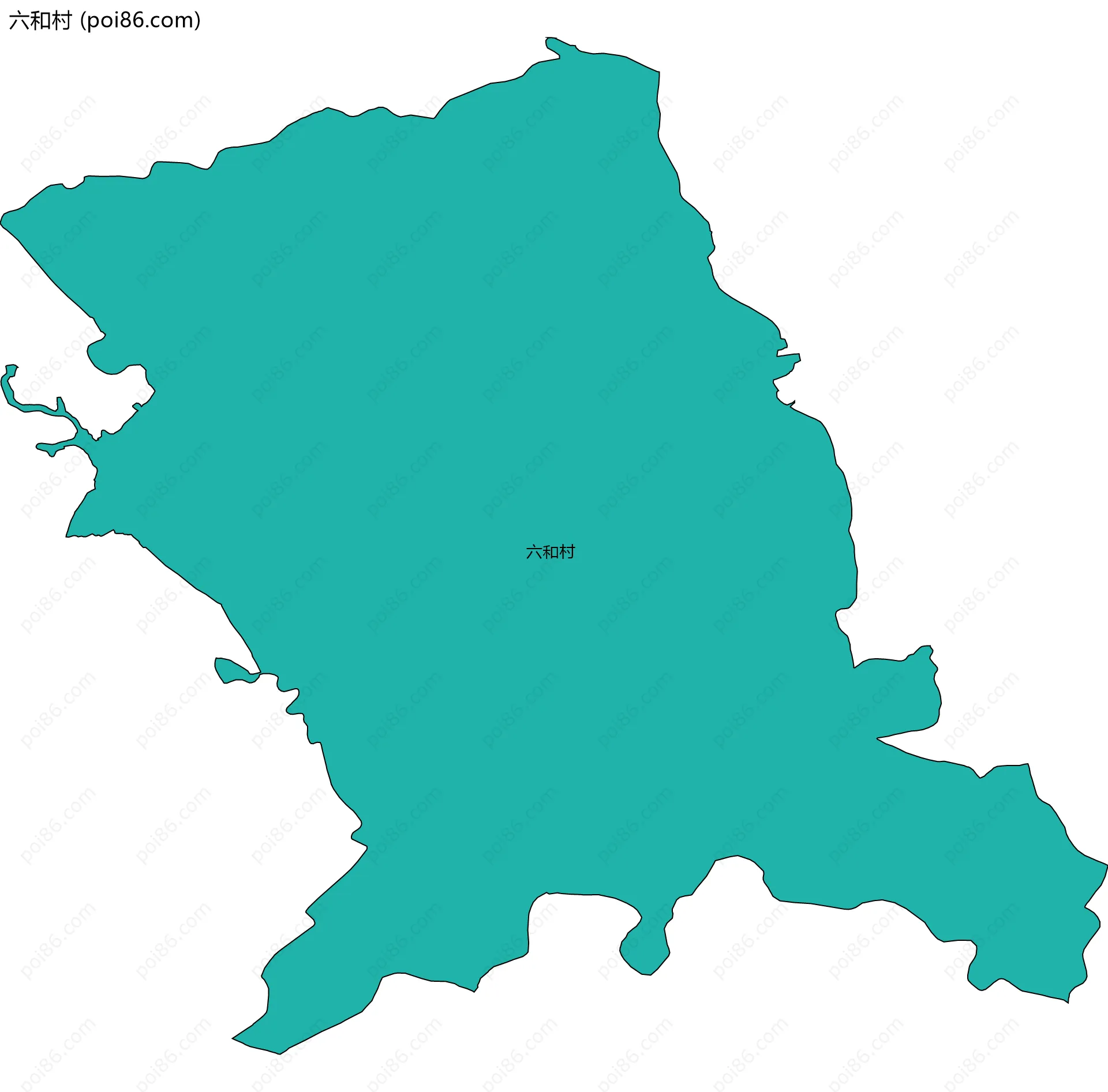 六和村边界地图