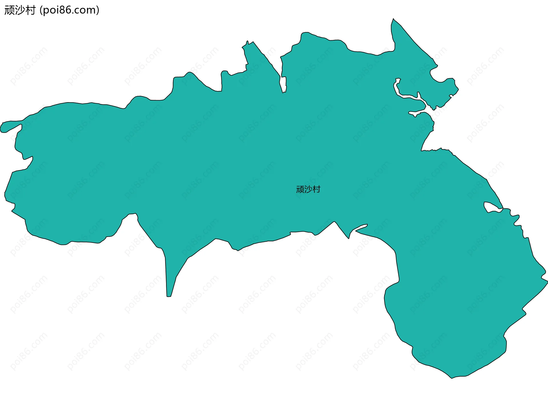 顽沙村边界地图