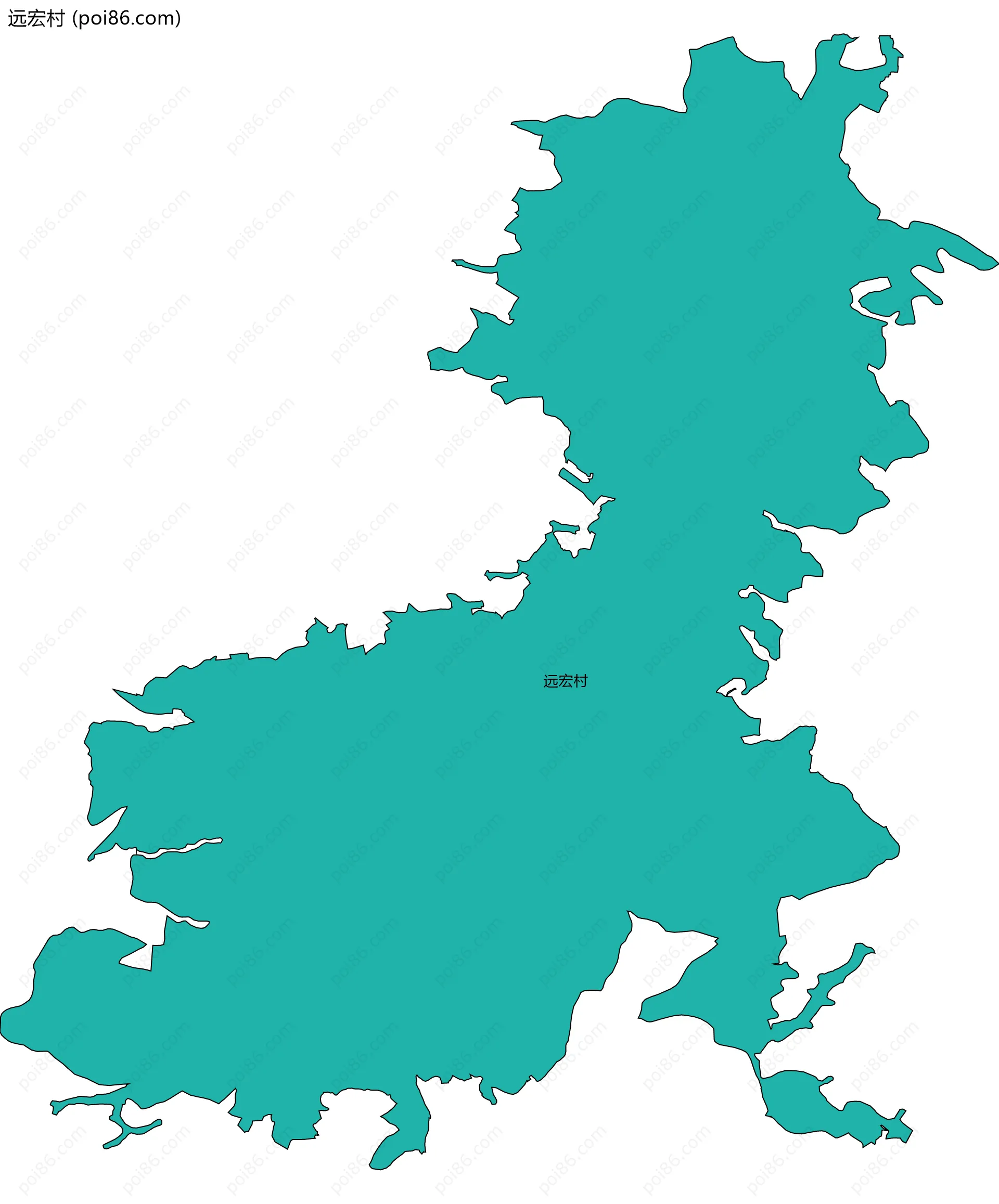 远宏村边界地图