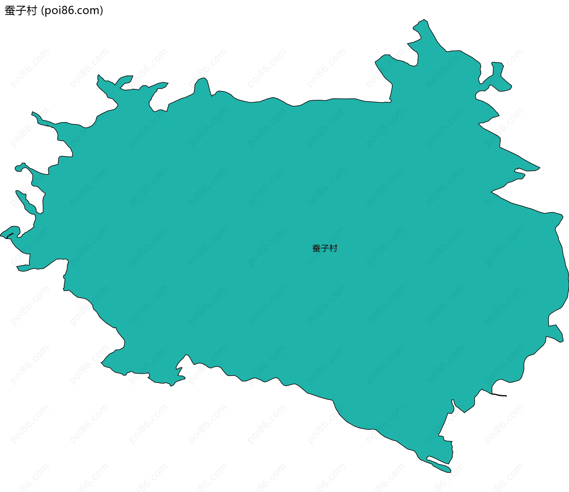 蚕子村边界地图