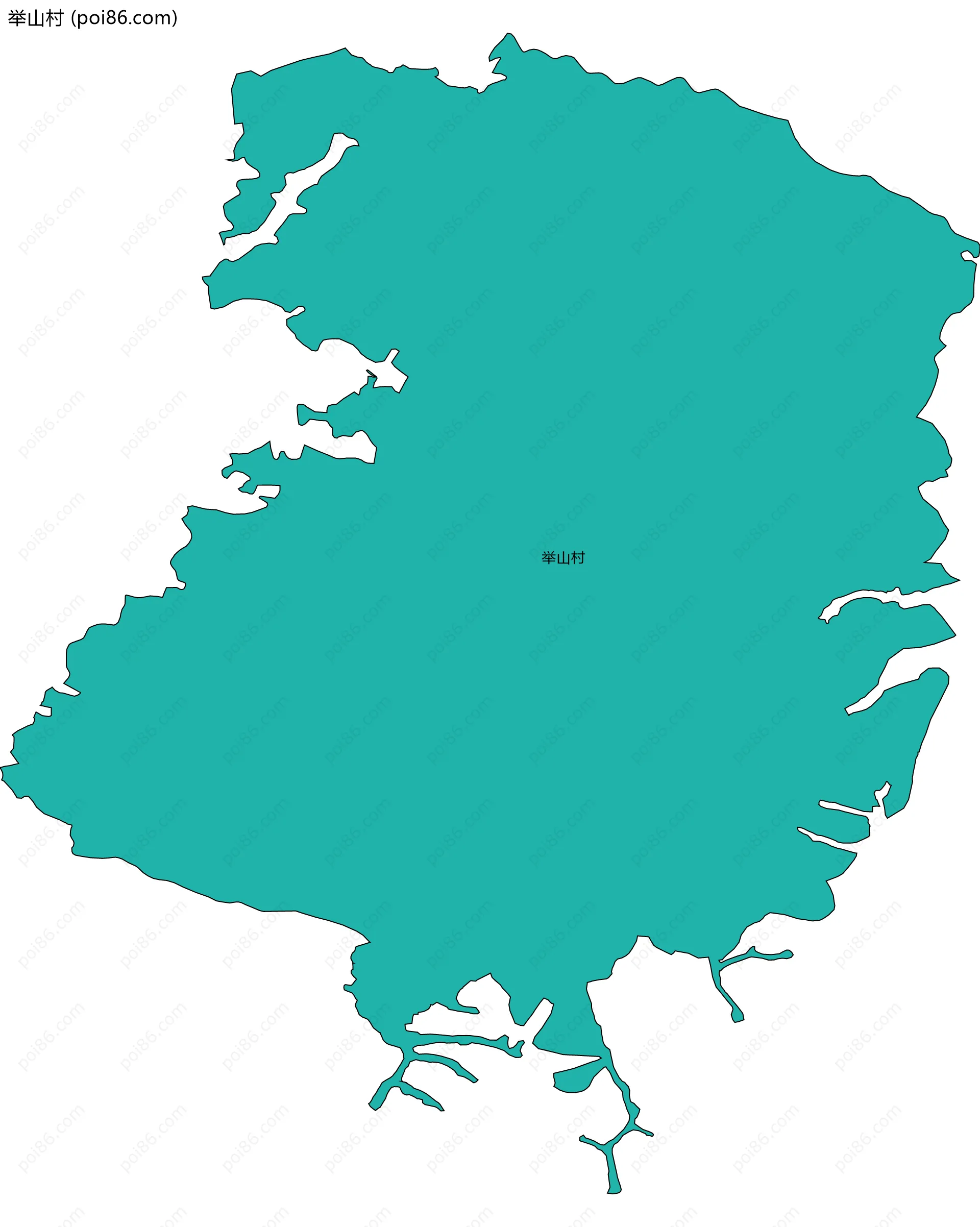 举山村边界地图