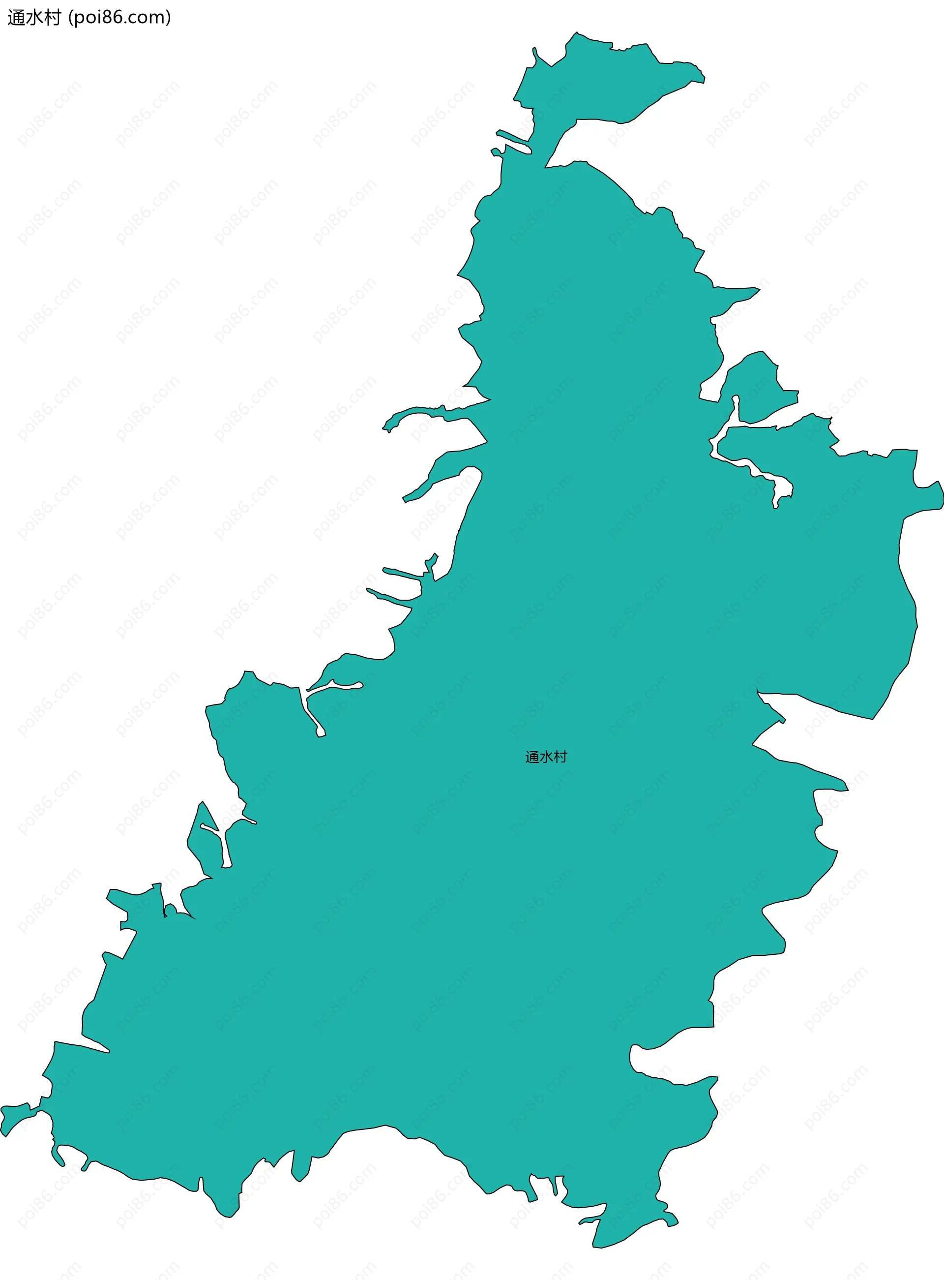 通水村边界地图