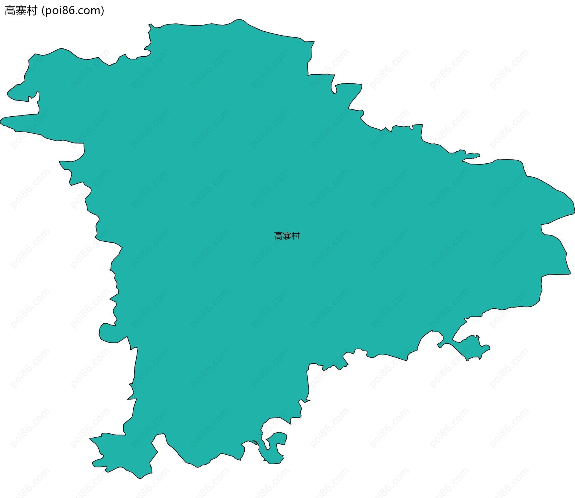 高寨村边界地图