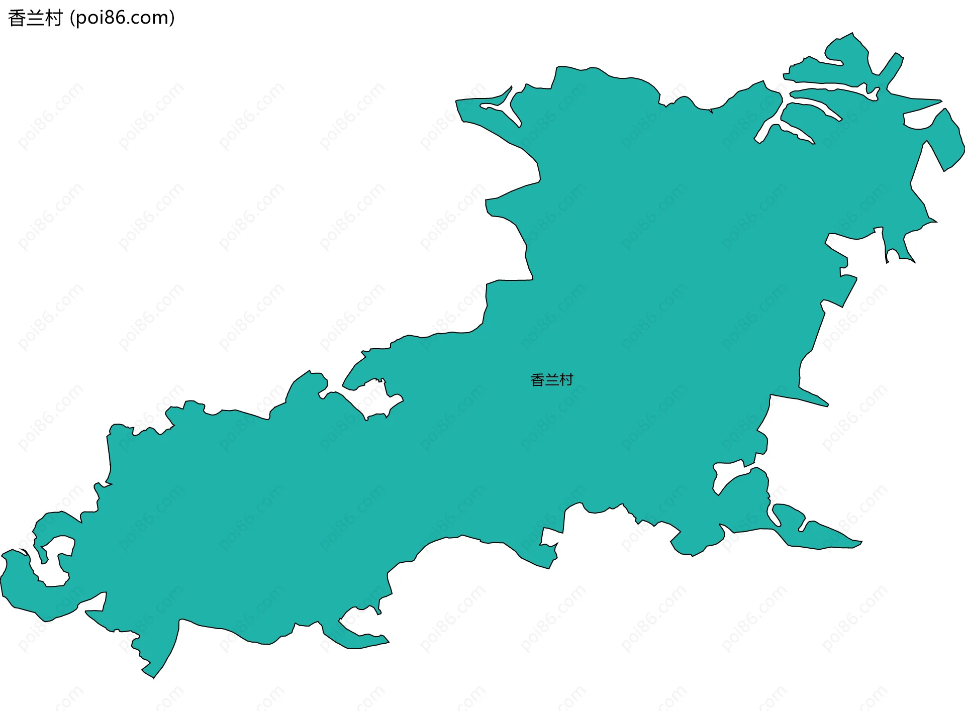 香兰村边界地图