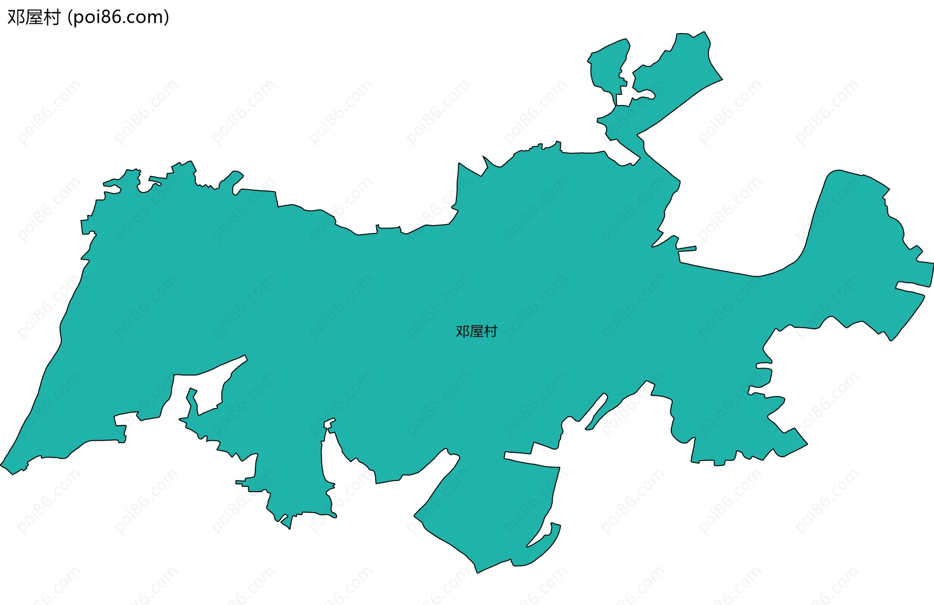 邓屋村边界地图