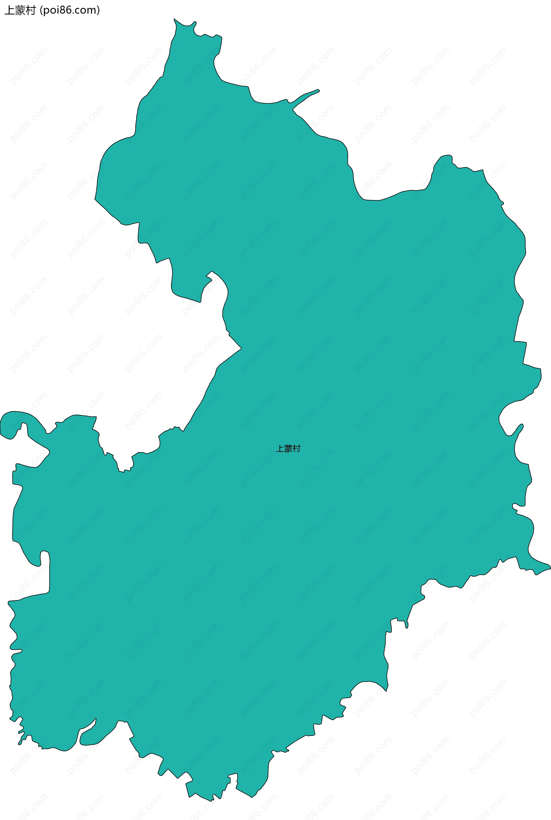 上蒙村边界地图