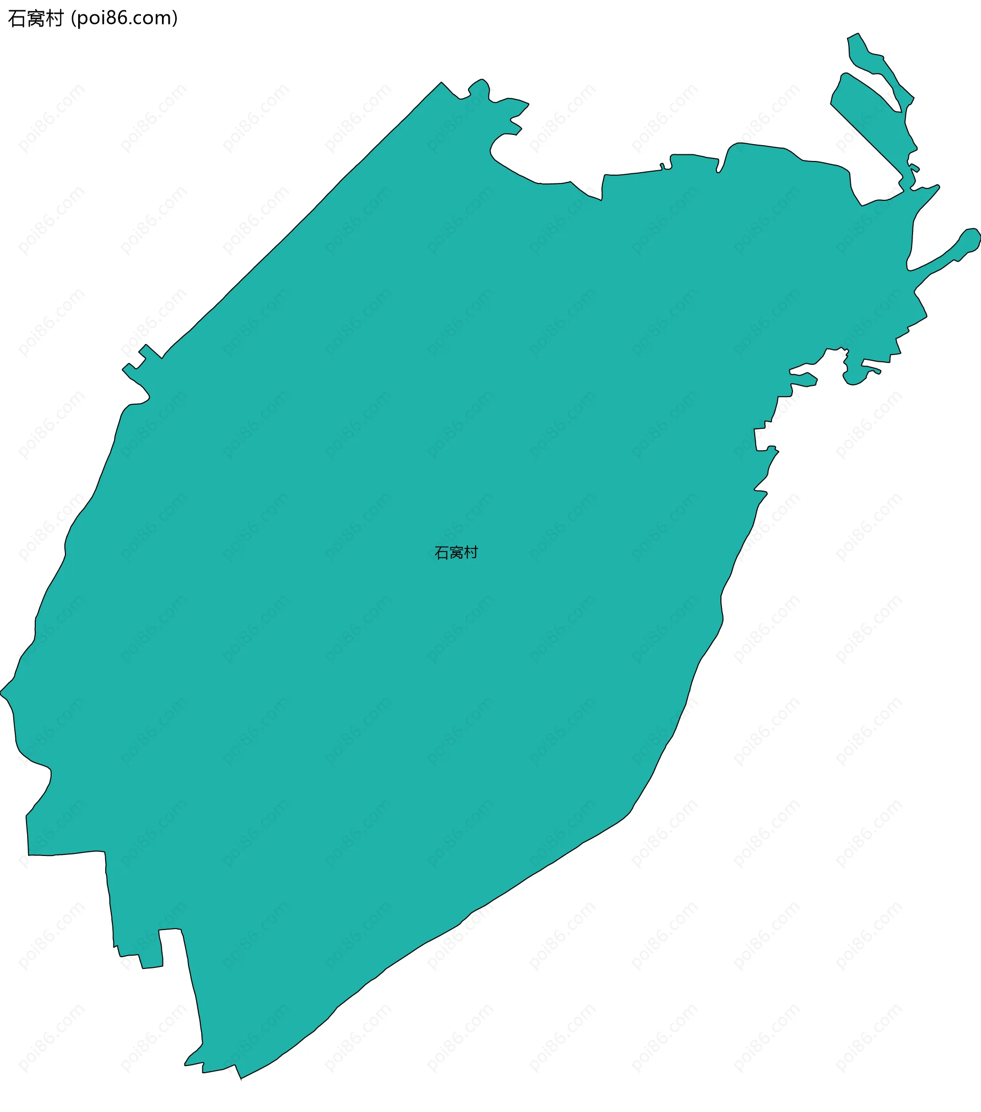 石窝村边界地图