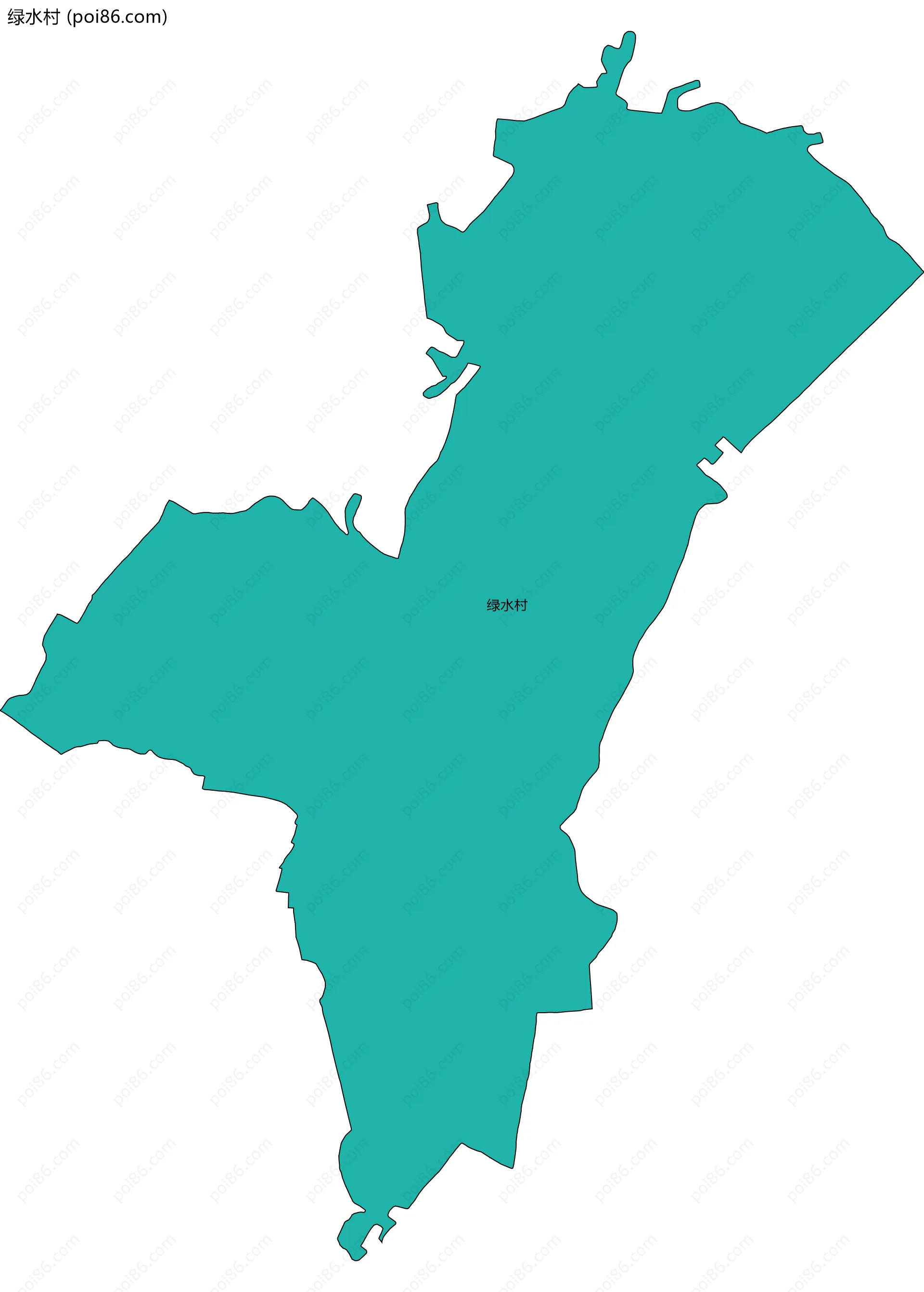 绿水村边界地图