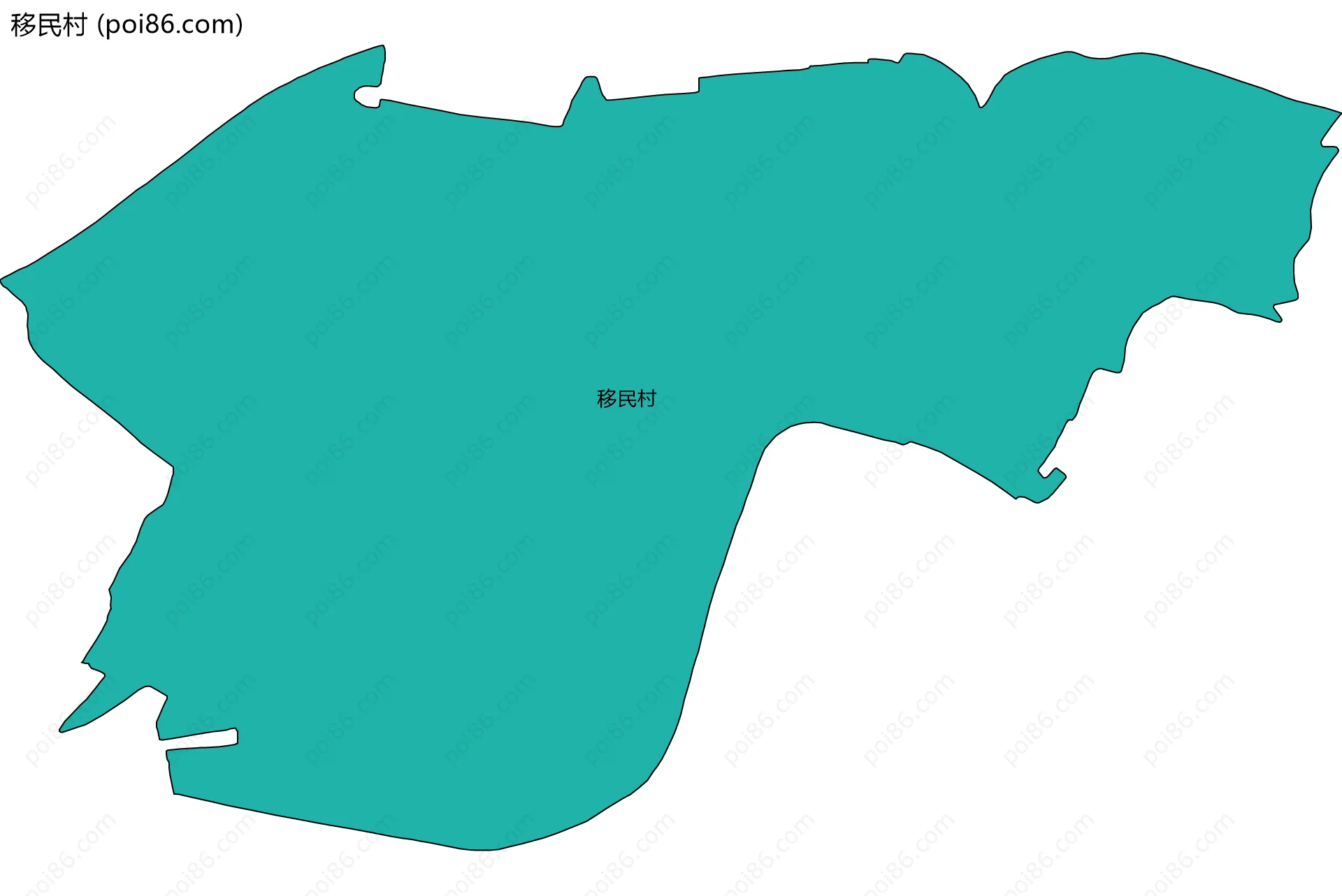 移民村边界地图