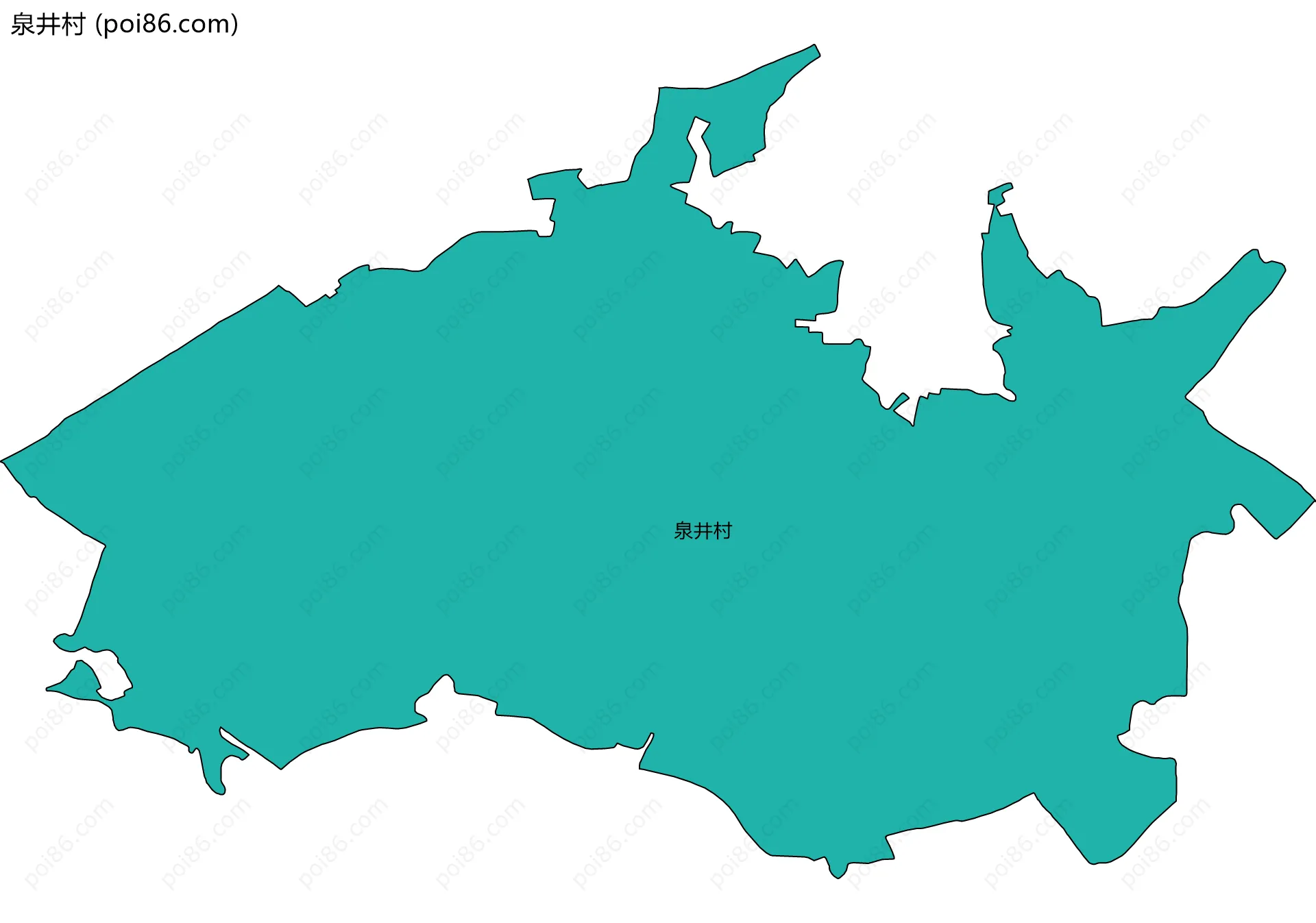 泉井村边界地图