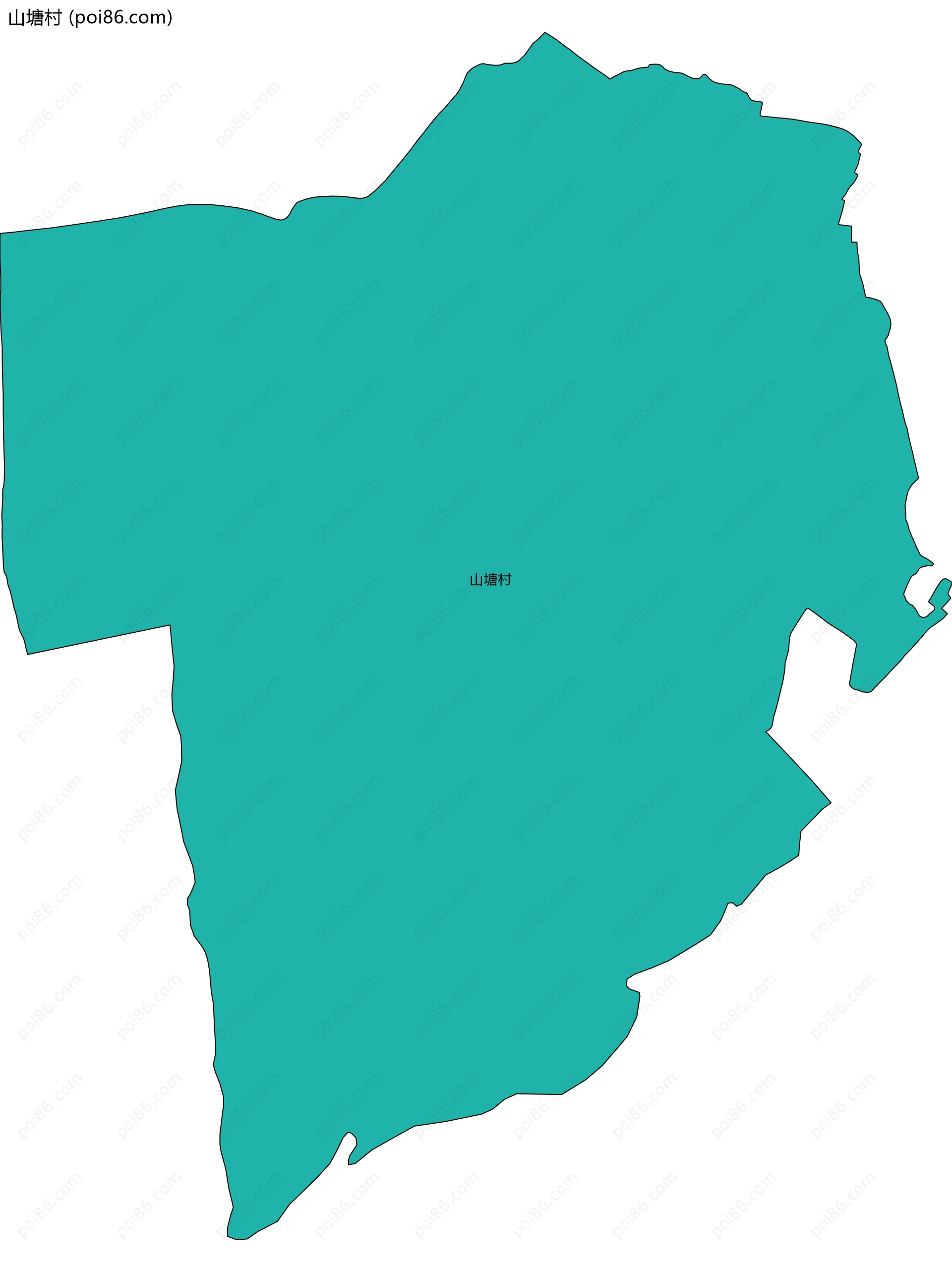 山塘村边界地图