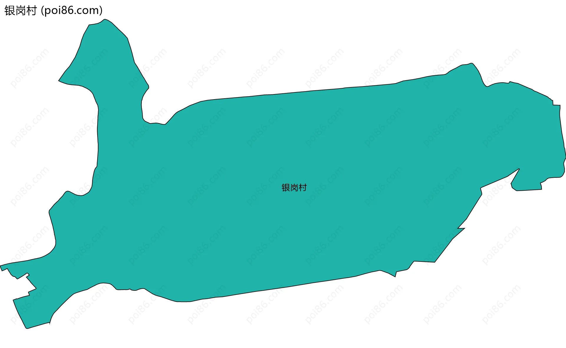 银岗村边界地图